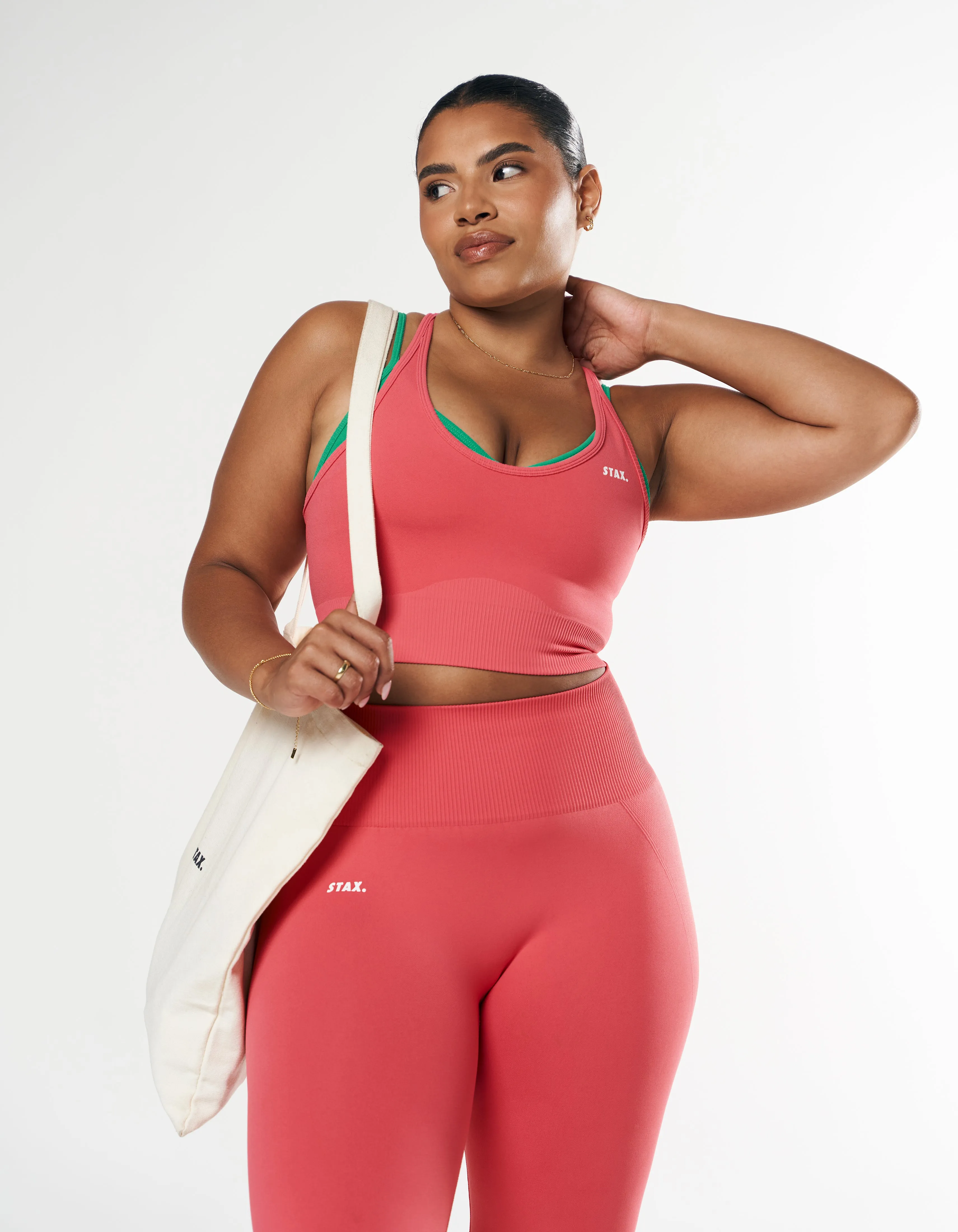 Premium Seamless Summer Strappy Crop - Pink