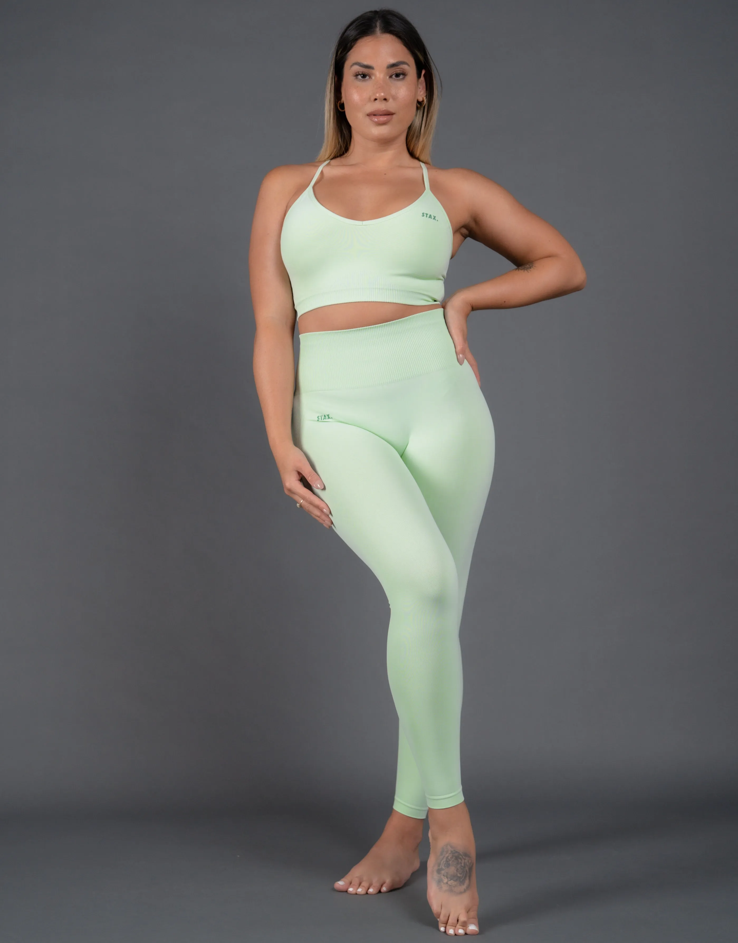Premium Seamless Tights V5 - Aurora (Sage)