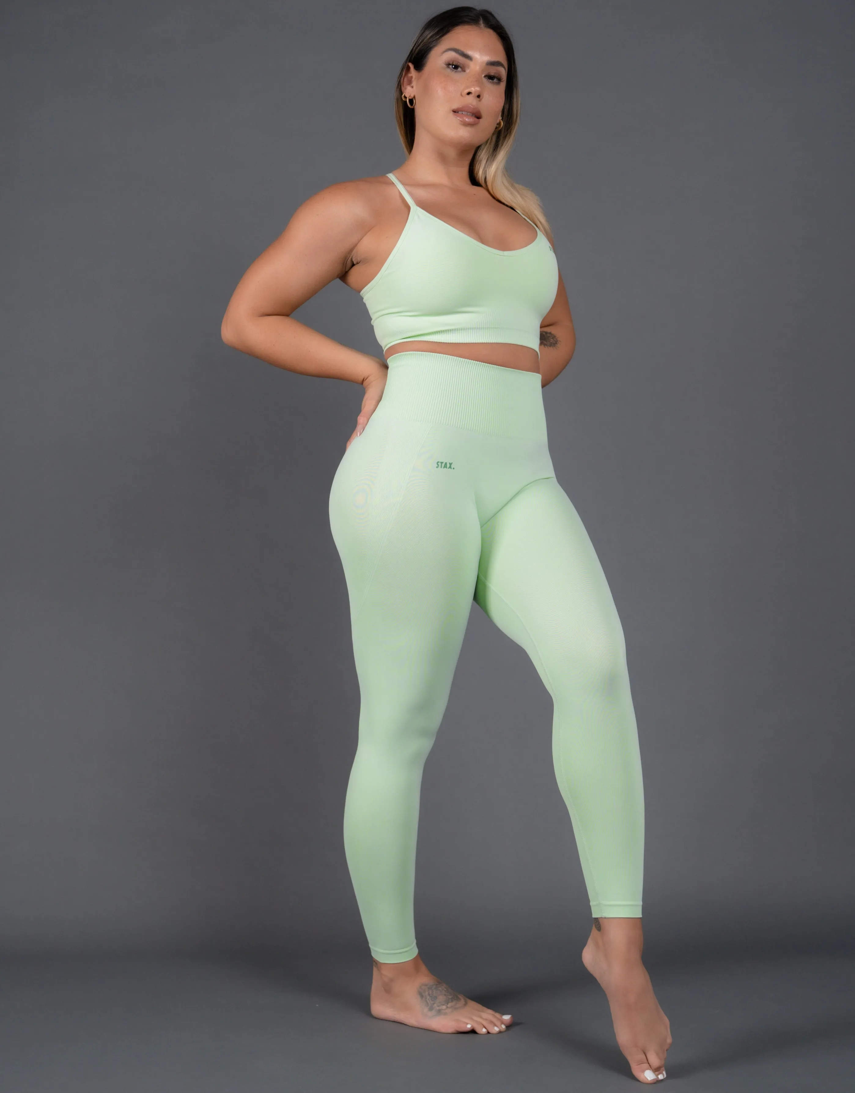 Premium Seamless Tights V5 - Aurora (Sage)