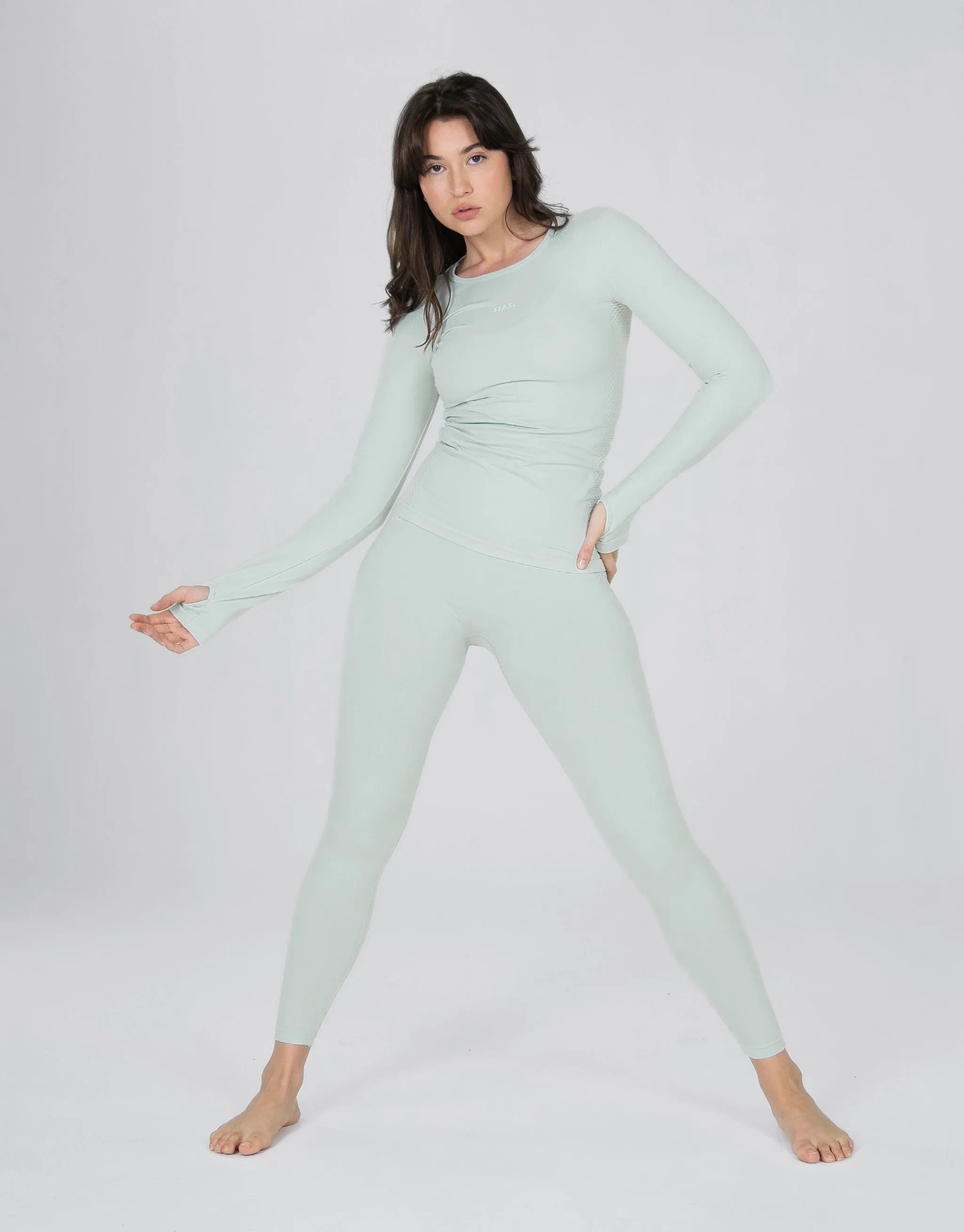 Premium Seamless Tights V6 - Stella (Grey)