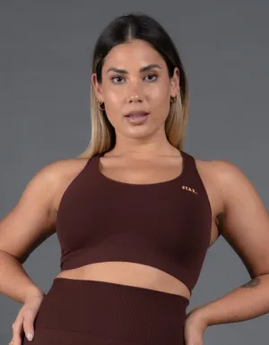 Premium Seamless V5 Racer Crop - Gliese (Brown)