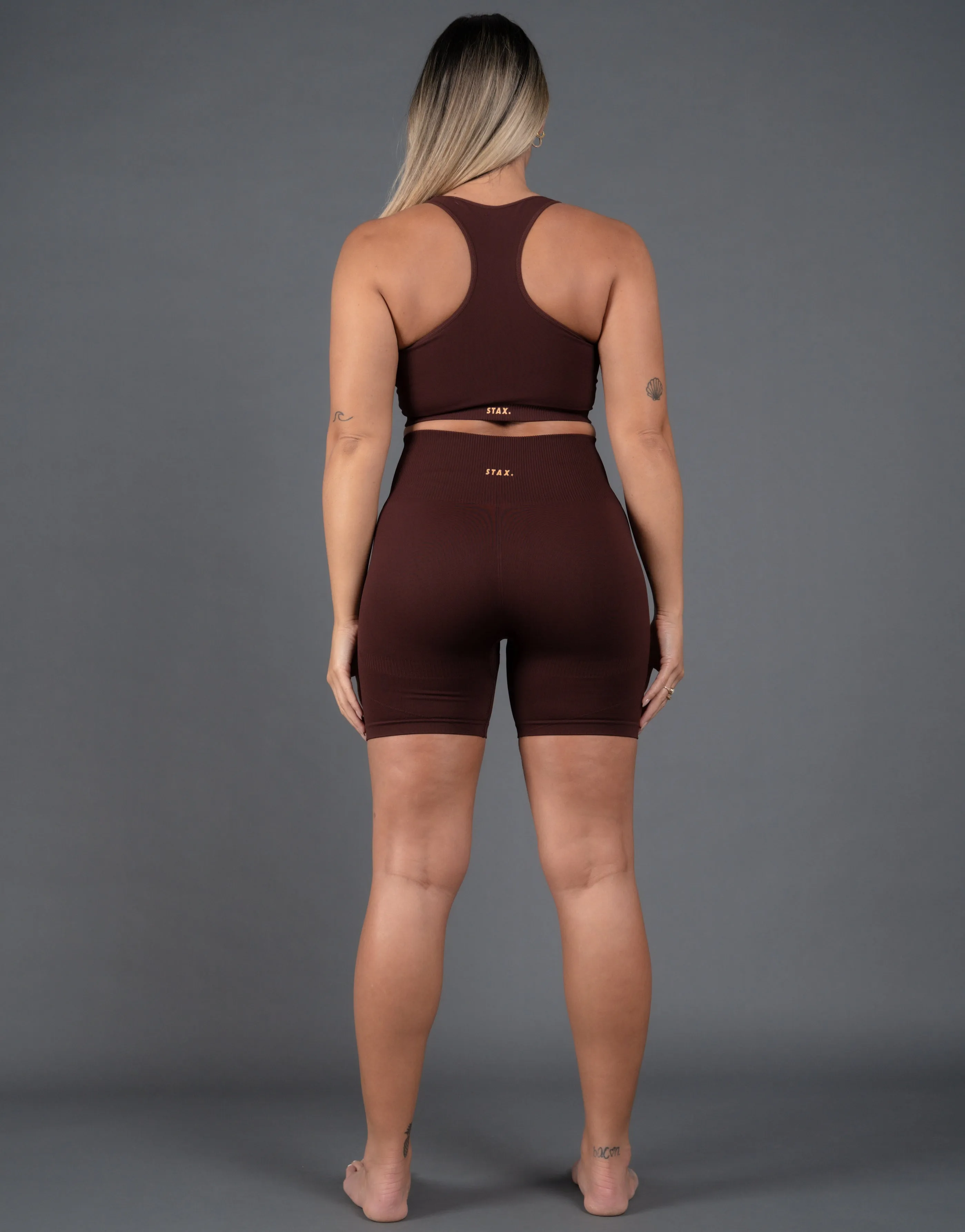 Premium Seamless V5 Racer Crop - Gliese (Brown)