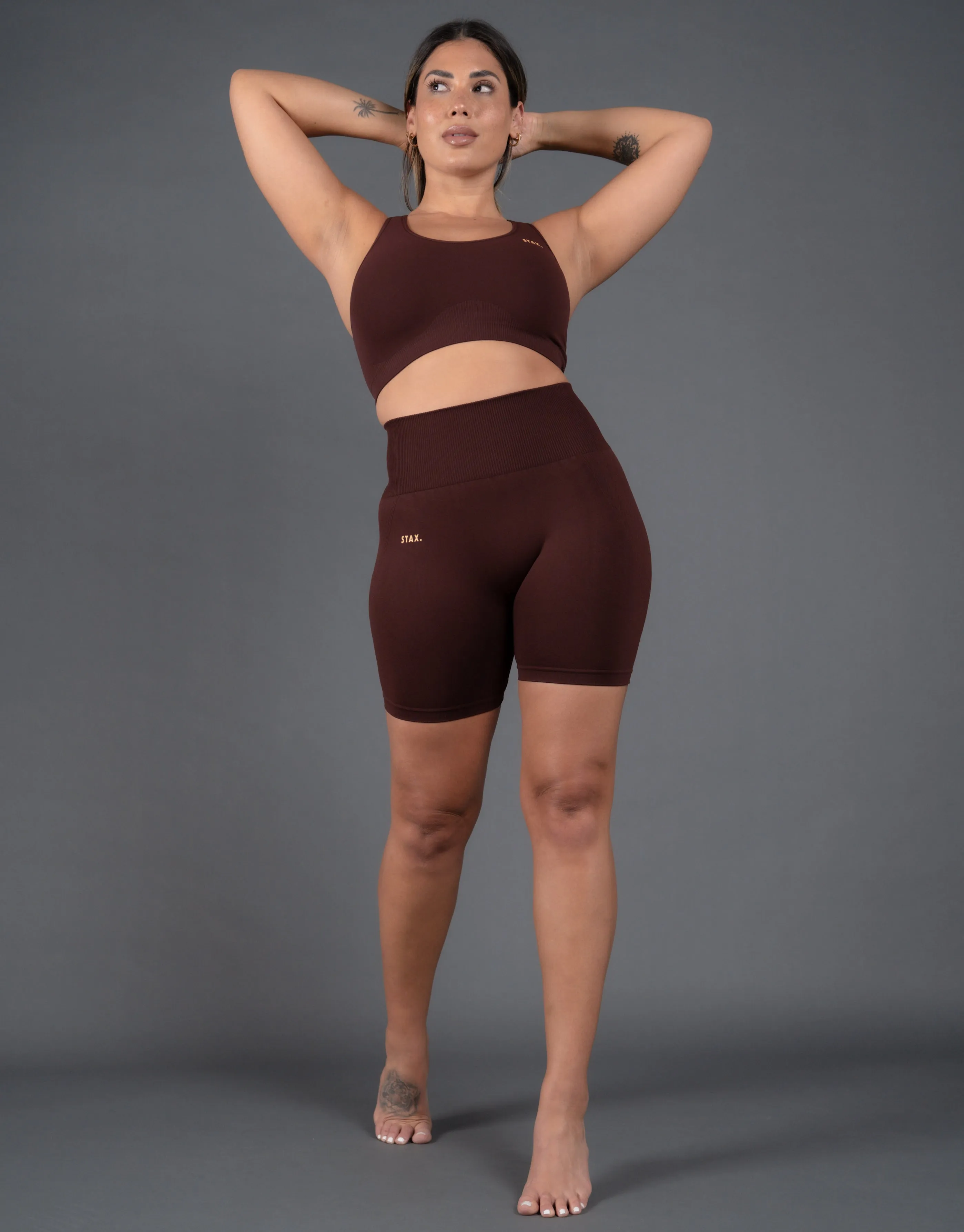 Premium Seamless V5 Racer Crop - Gliese (Brown)