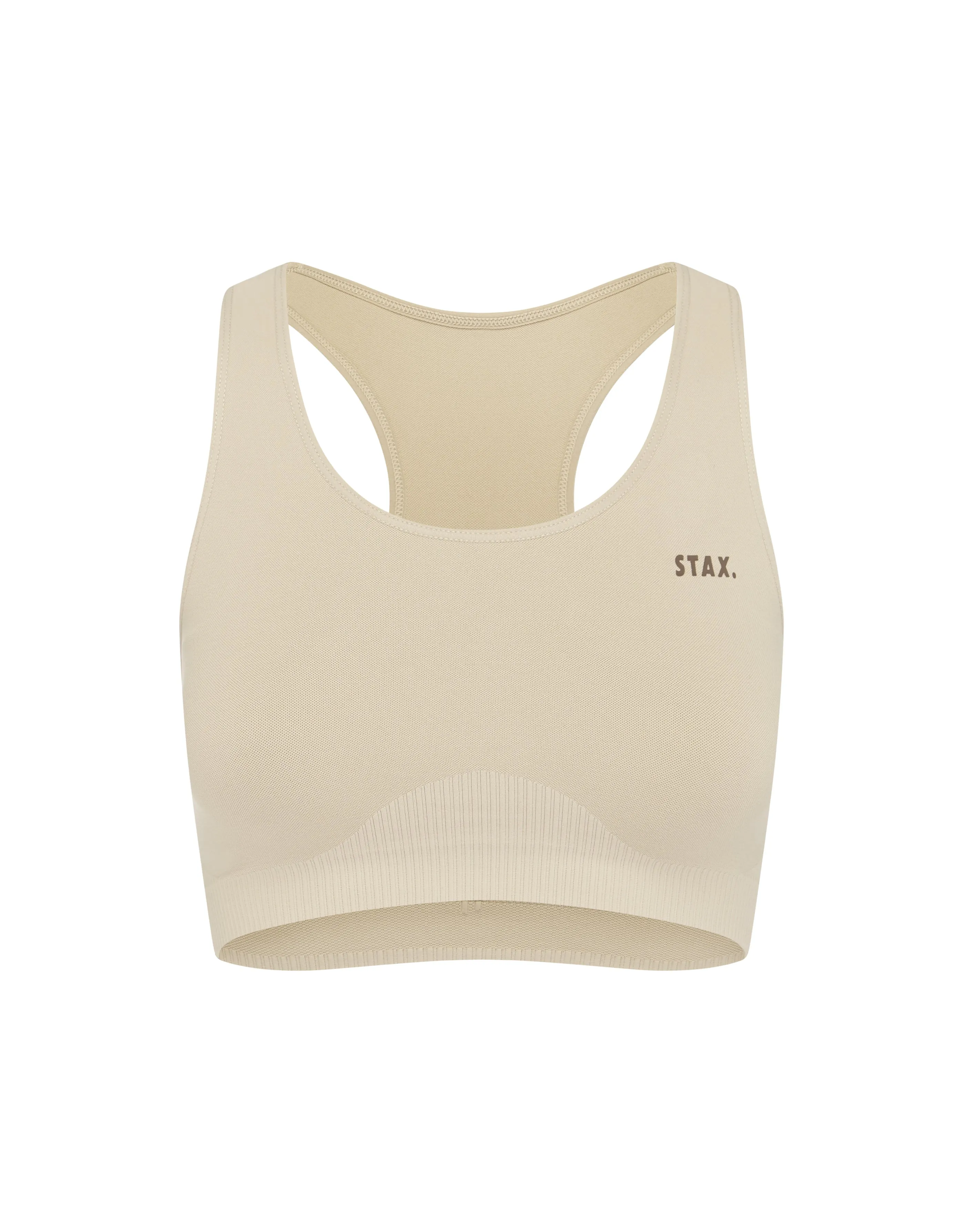 Premium Seamless V5 Racer Crop - Kepler (Beige)