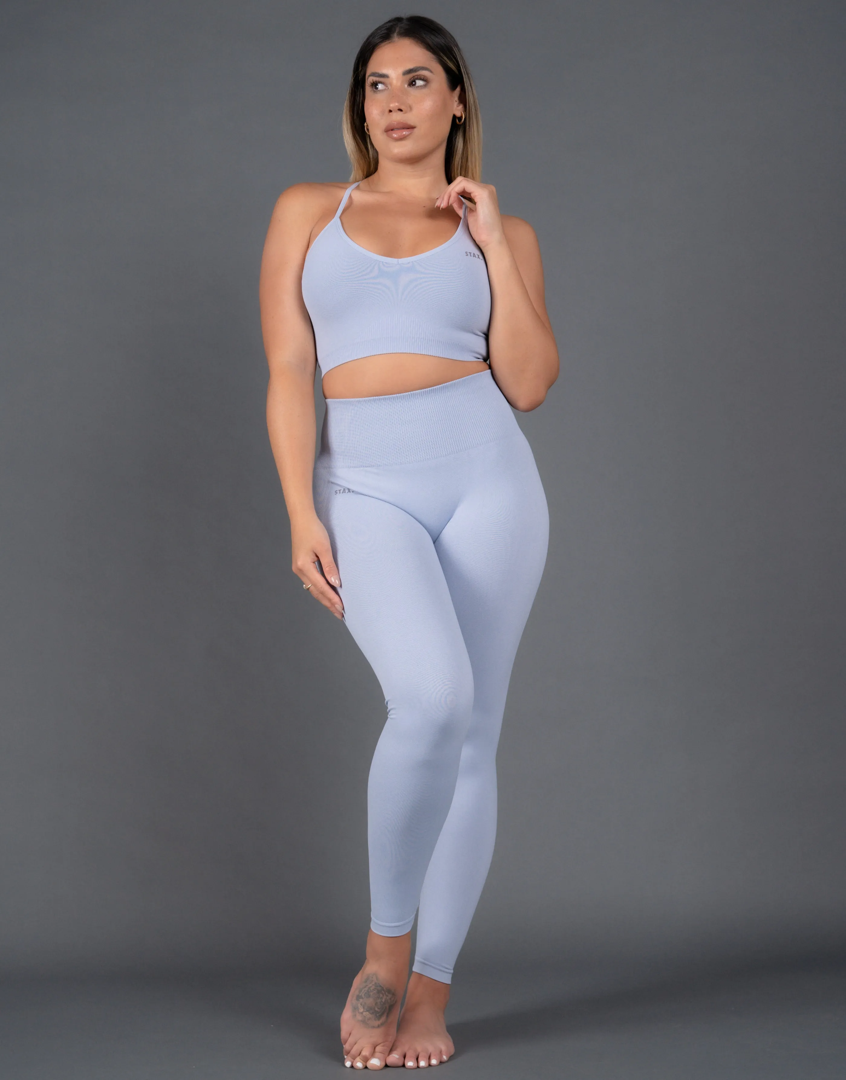 Premium Seamless V5 Strappy Crop - Arion (Blue)