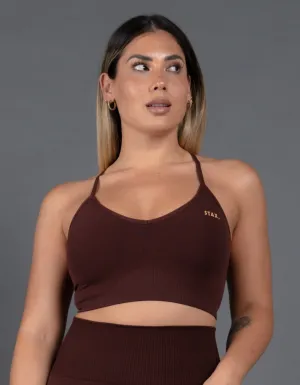 Premium Seamless V5 Strappy Crop - Gliese (Brown)