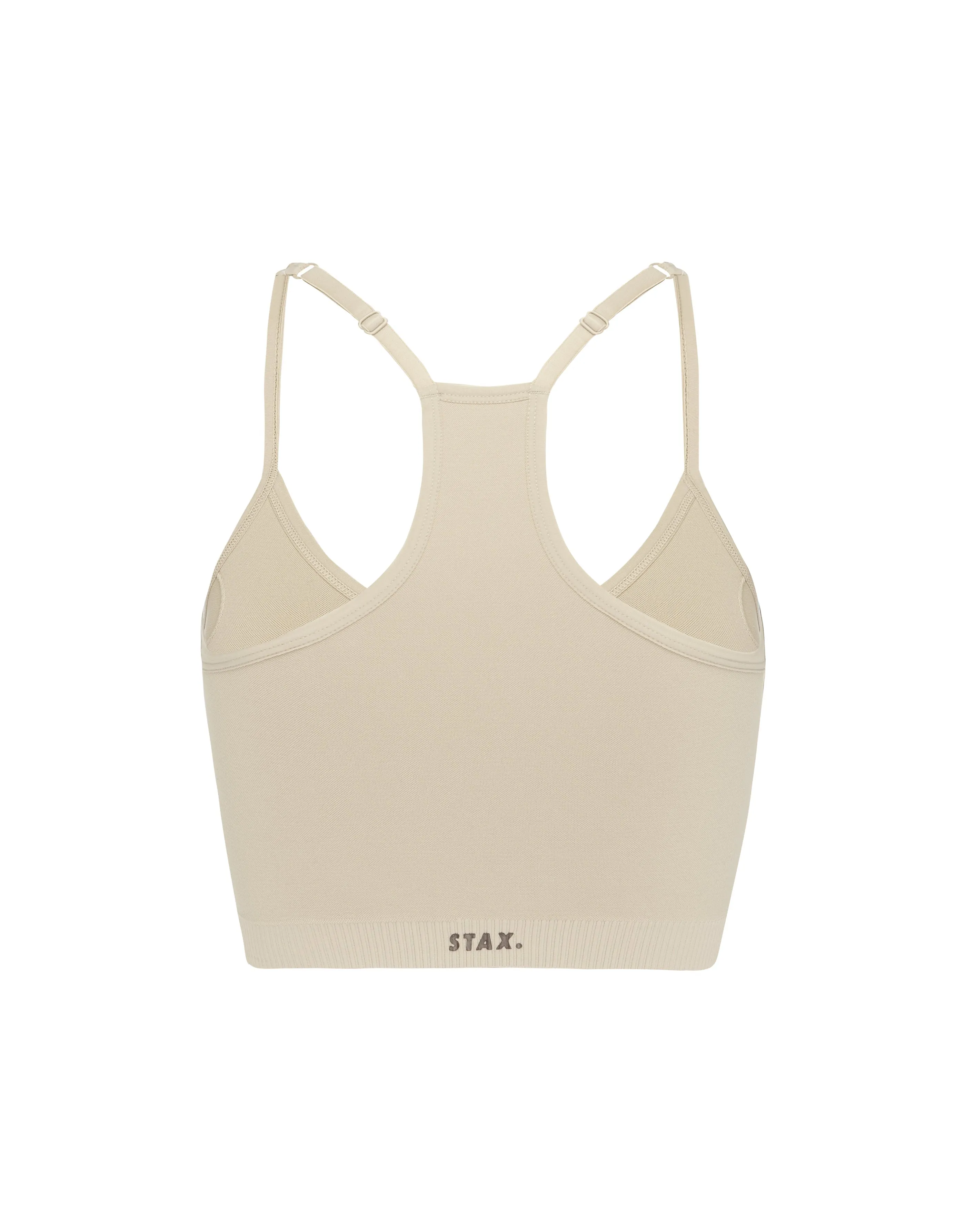 Premium Seamless V5 Strappy Crop - Kepler (Beige)
