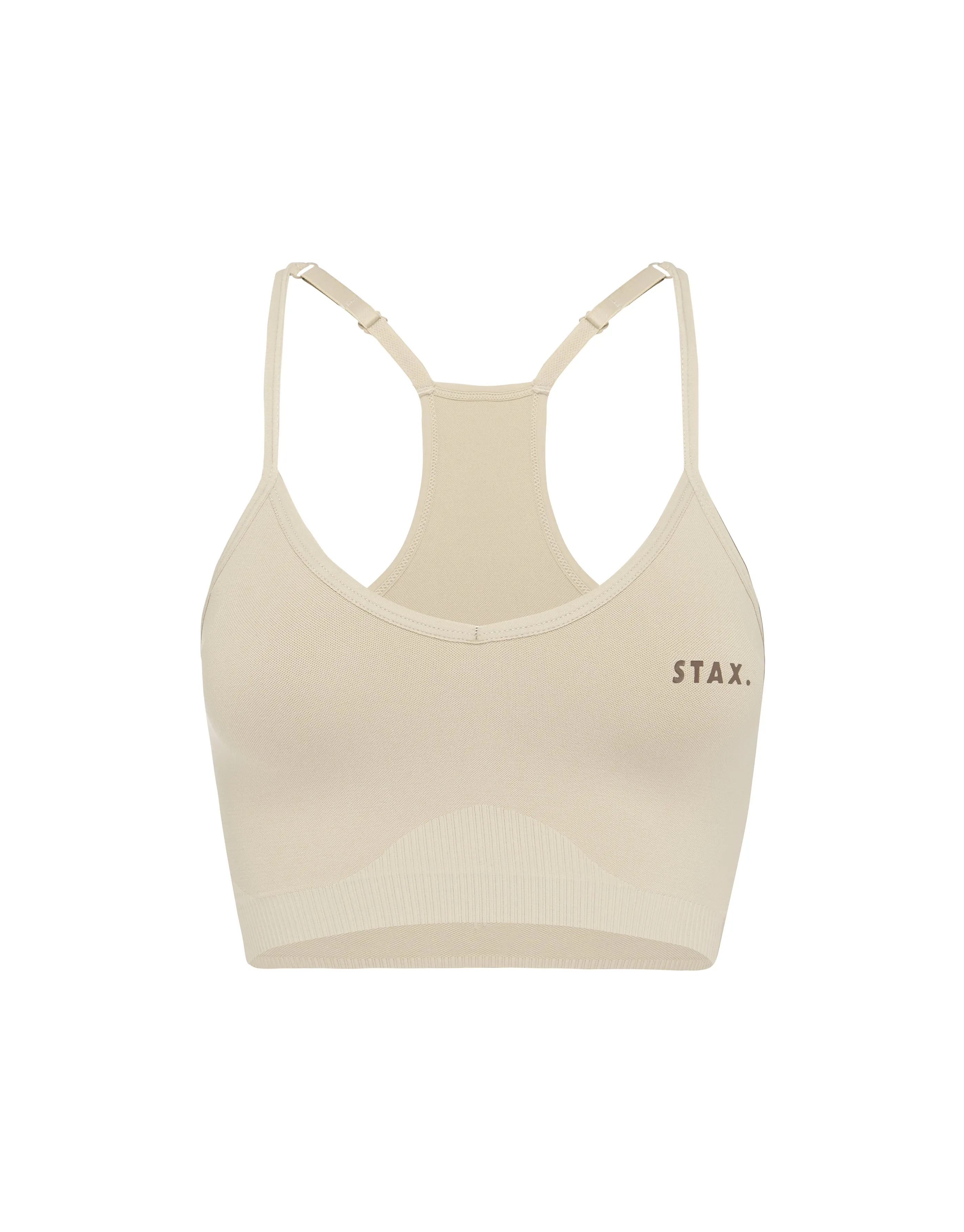 Premium Seamless V5 Strappy Crop - Kepler (Beige)