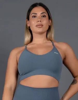 Premium Seamless V5 Strappy Crop - Tau Ceti (Dark Grey)