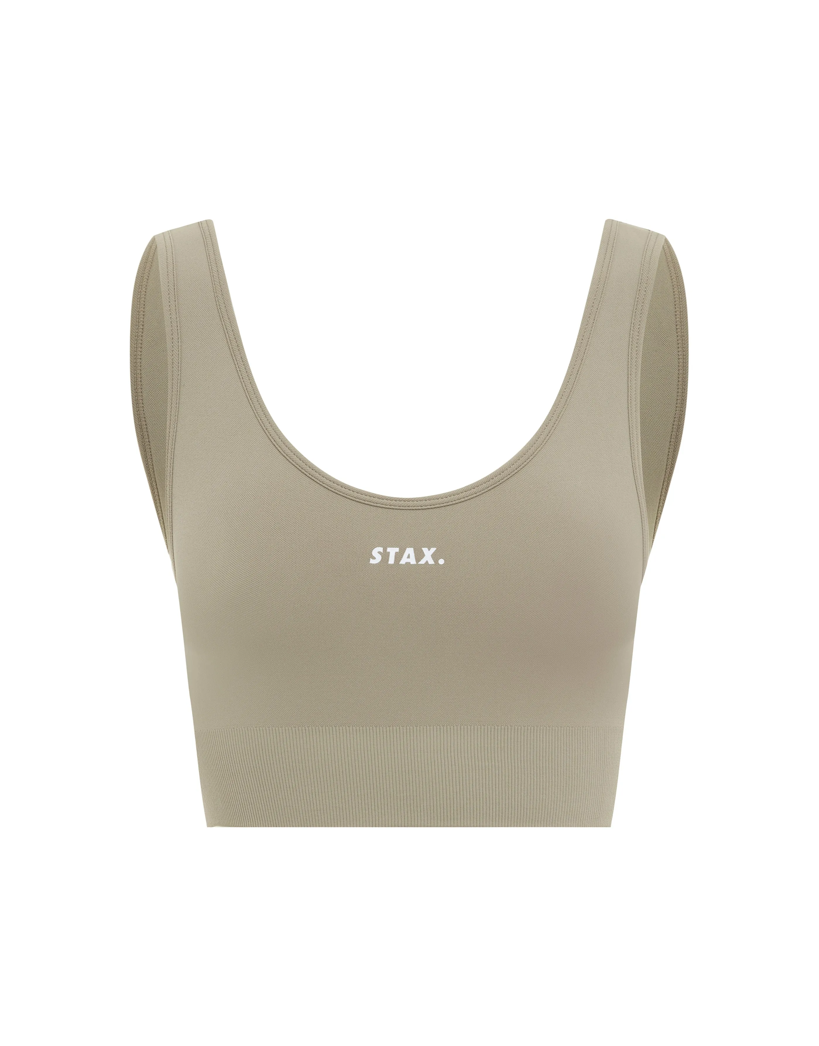 Premium Seamless V6 Low Back Crop - Akira (Beige)