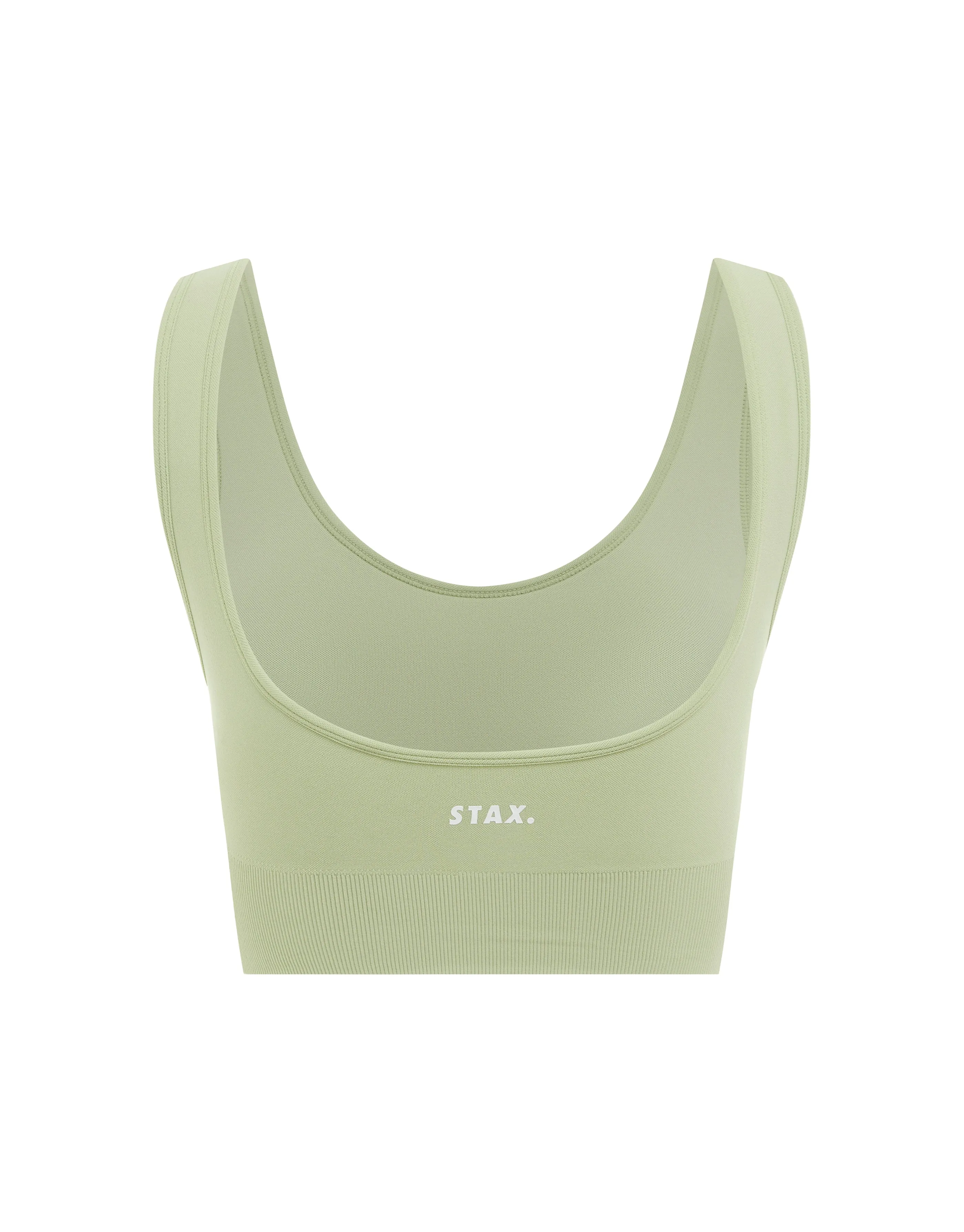 Premium Seamless V6 Low Back Crop - Viridis (Green)