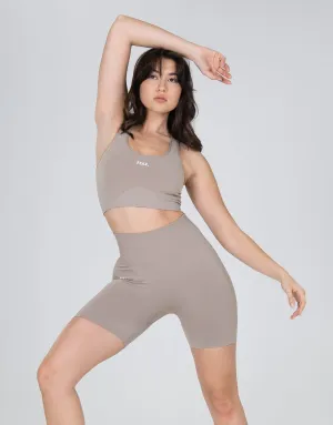 Premium Seamless V6 Racer Crop - Akira (Beige)
