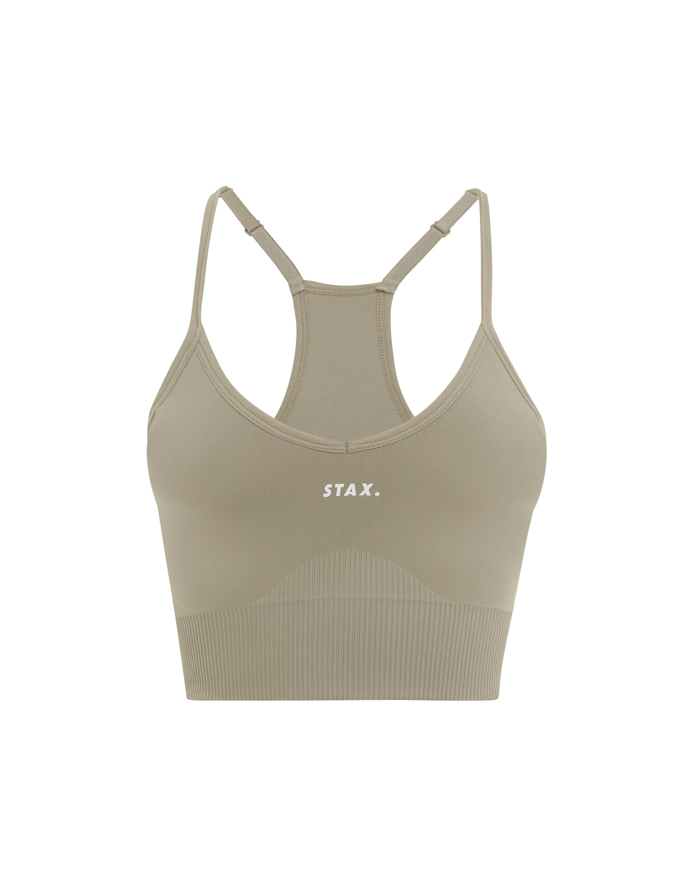 Premium Seamless V6 Strappy Crop - Akira (Beige)