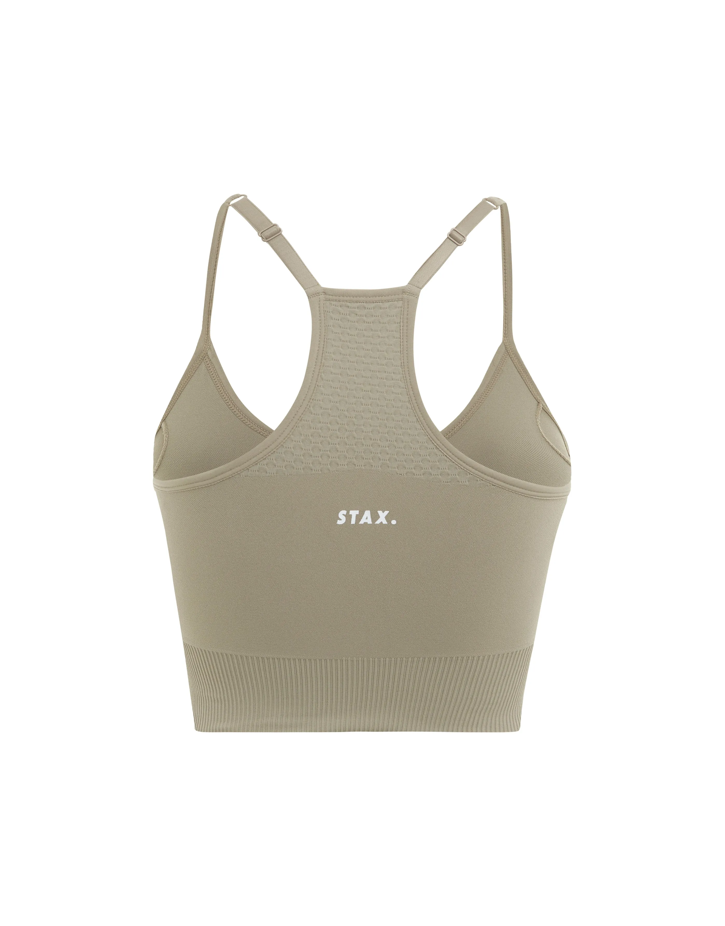 Premium Seamless V6 Strappy Crop - Akira (Beige)