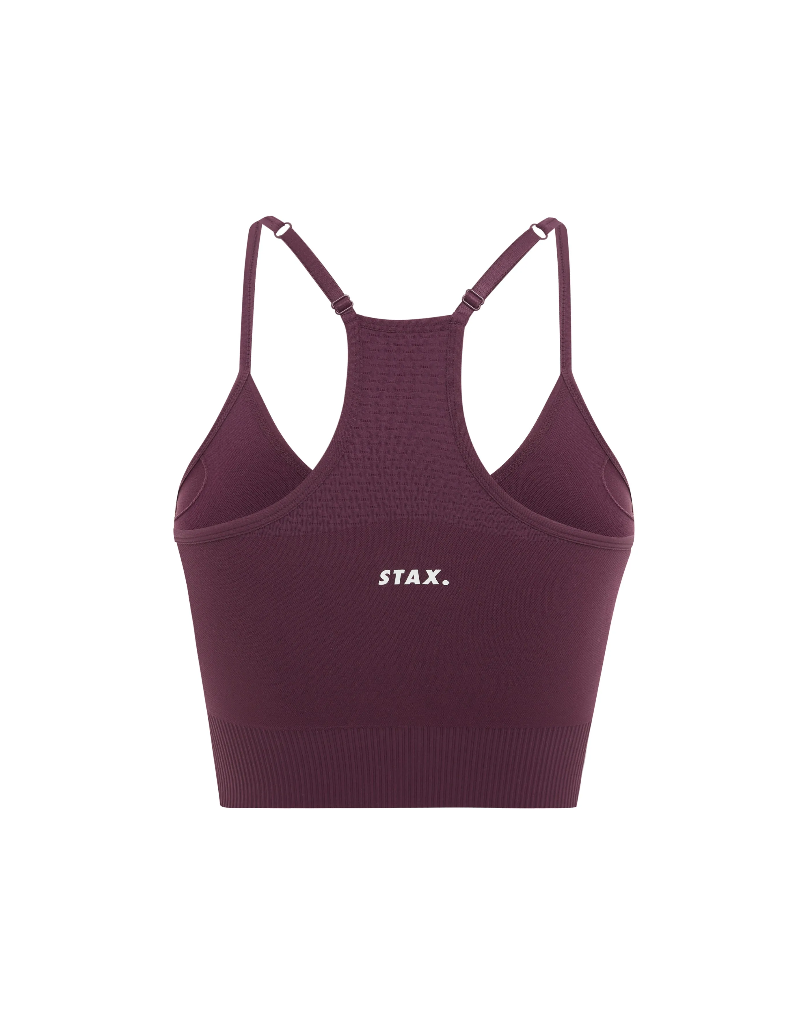Premium Seamless V6 Strappy Crop - Amarnth (Burgundy)