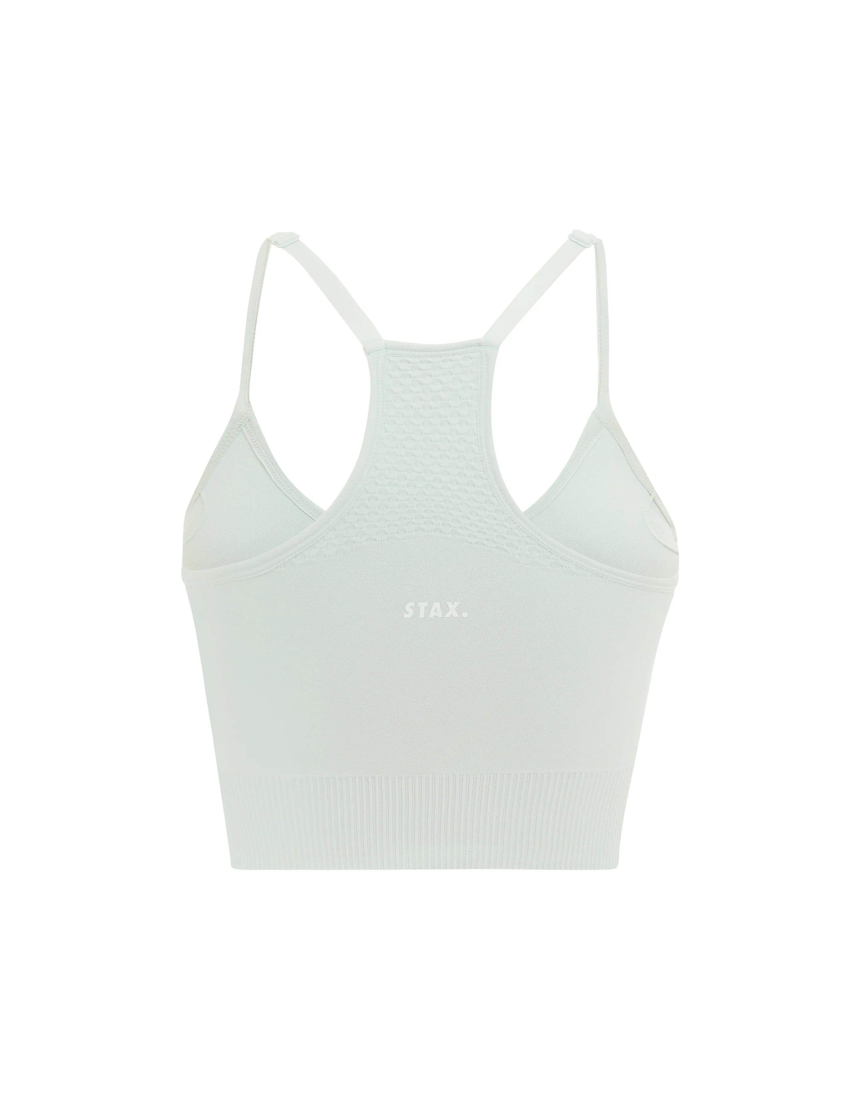 Premium Seamless V6 Strappy Crop - Stella (Grey)