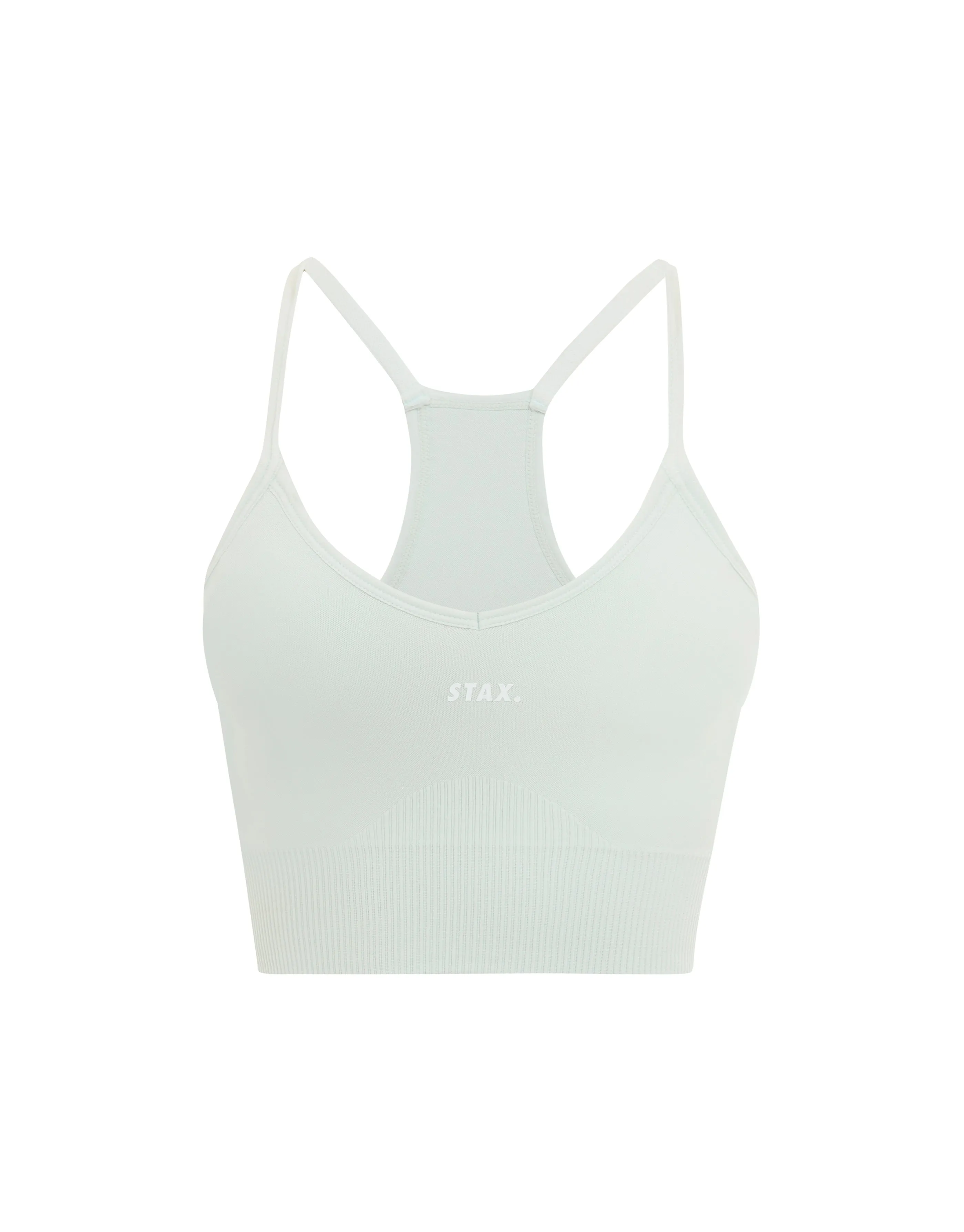 Premium Seamless V6 Strappy Crop - Stella (Grey)