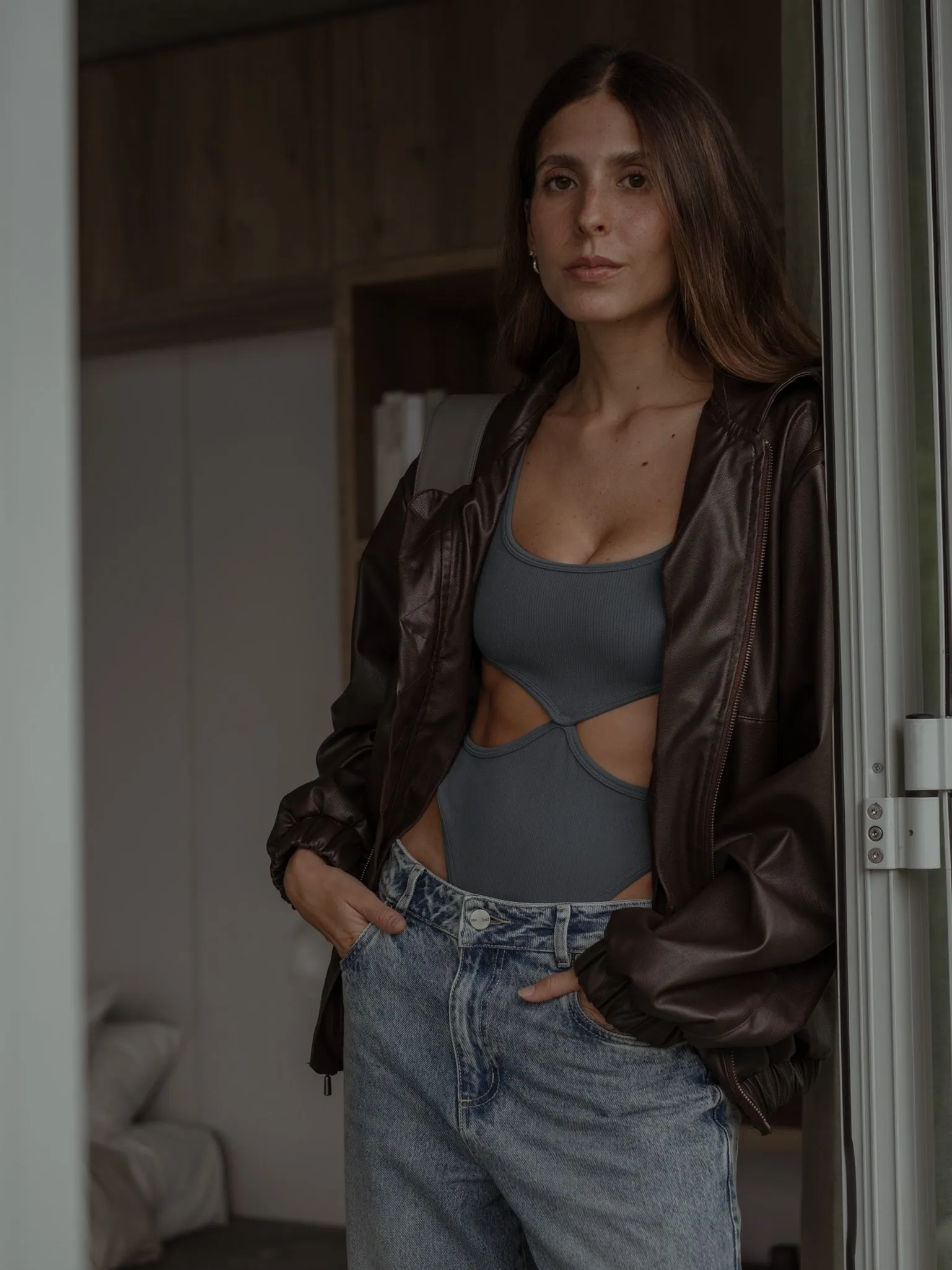 PRETTY SEAMLESS BODY  - GRAFITTO  GRAY