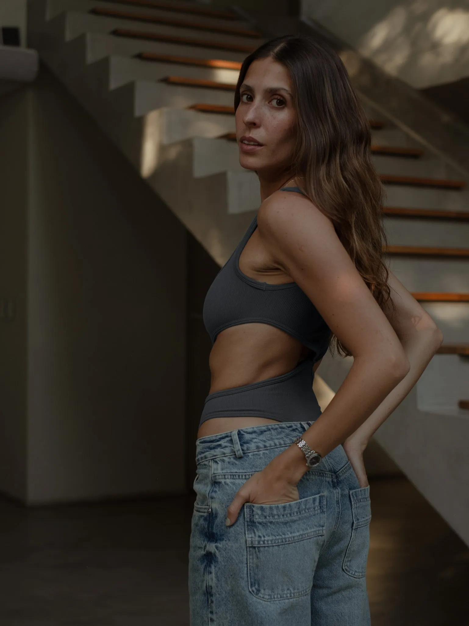 PRETTY SEAMLESS BODY  - GRAFITTO  GRAY
