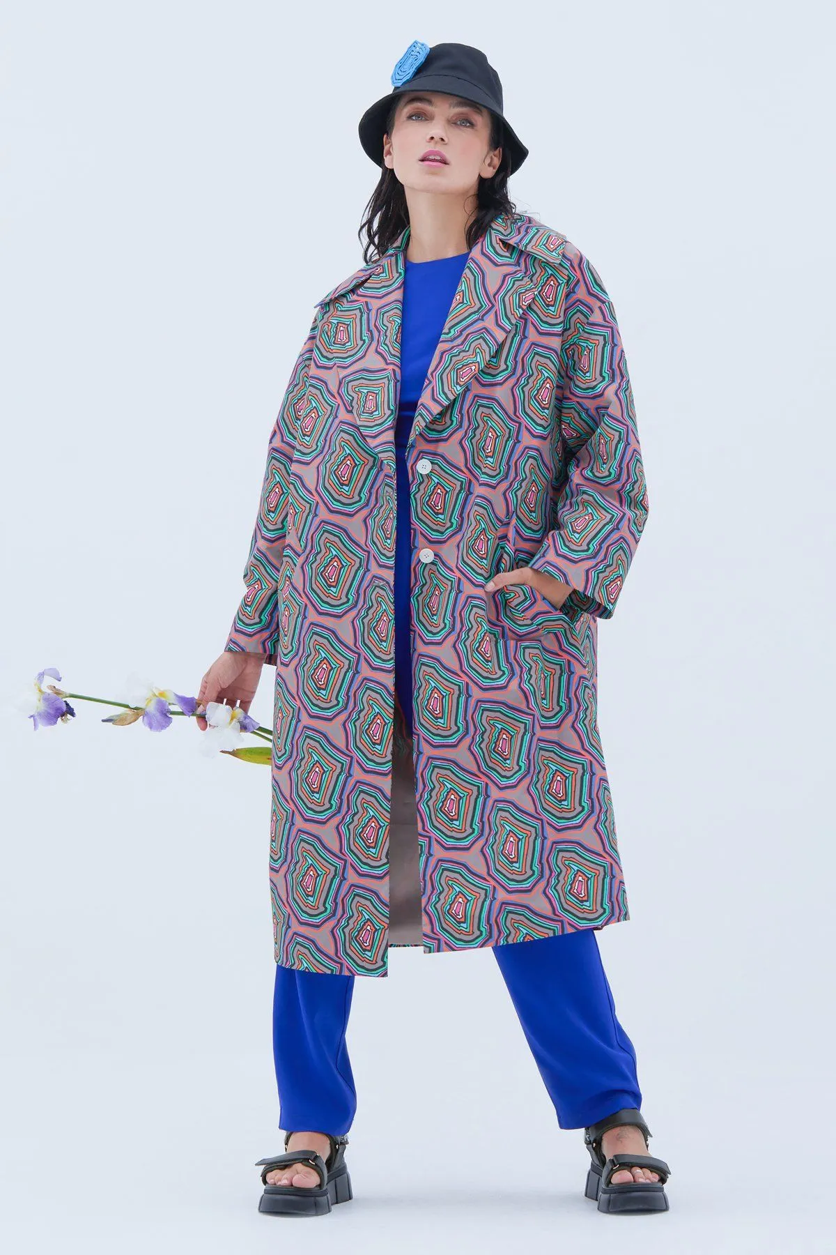 Printed oversized coat Pre Order