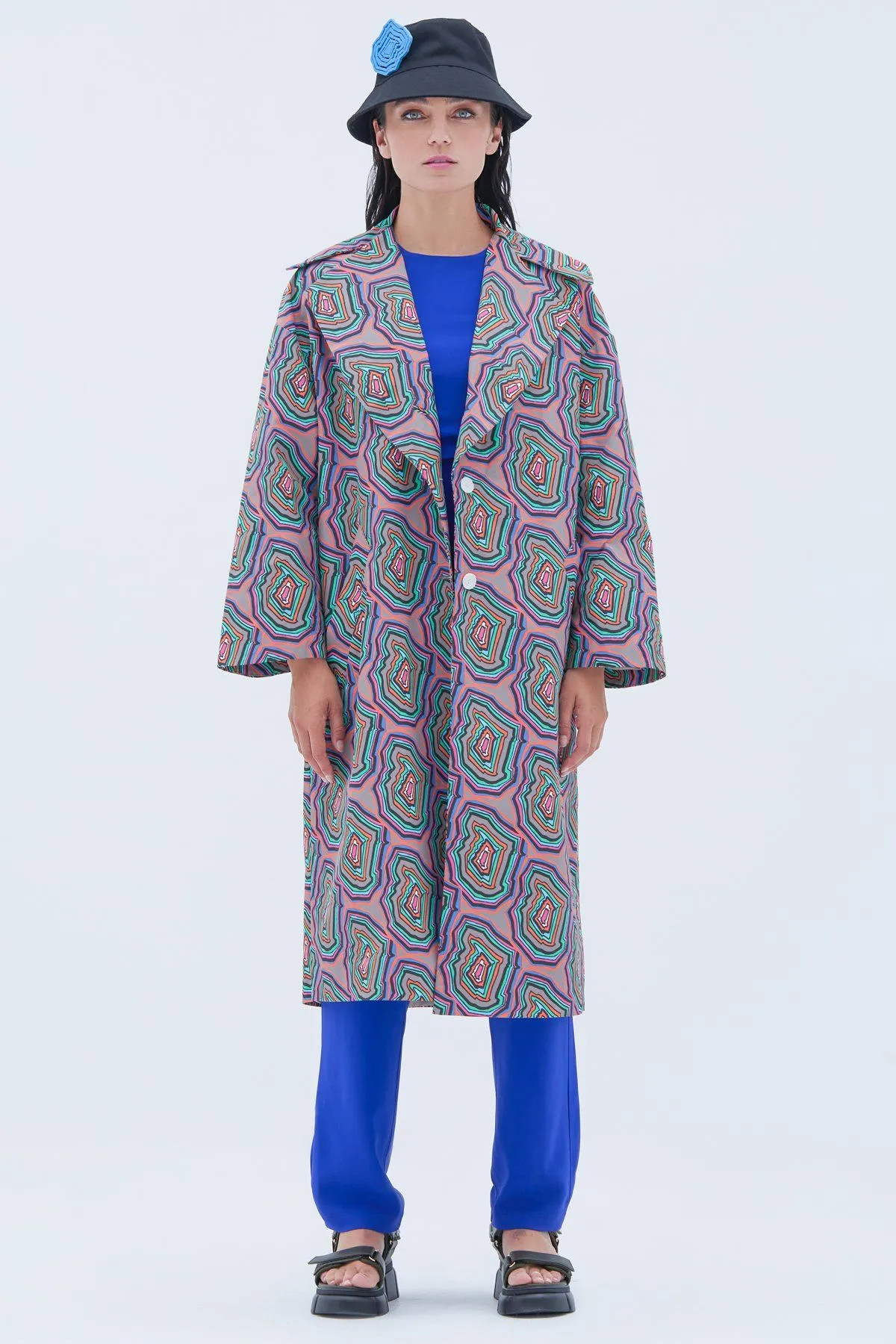 Printed oversized coat Pre Order