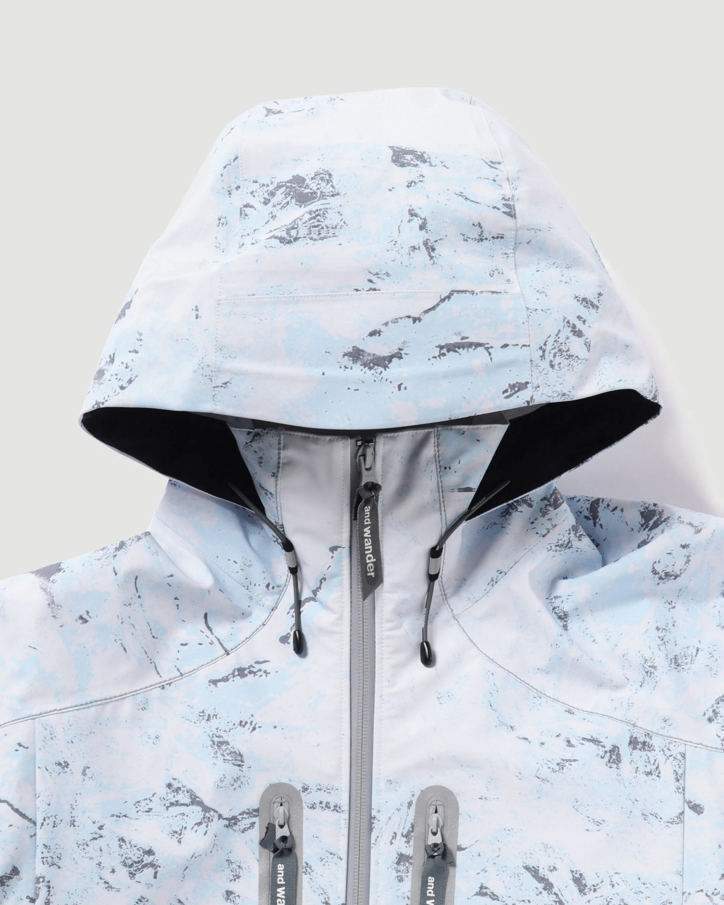 Printed PERTEX SHIELD Rain Jacket Blue