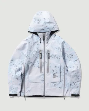 Printed PERTEX SHIELD Rain Jacket Blue