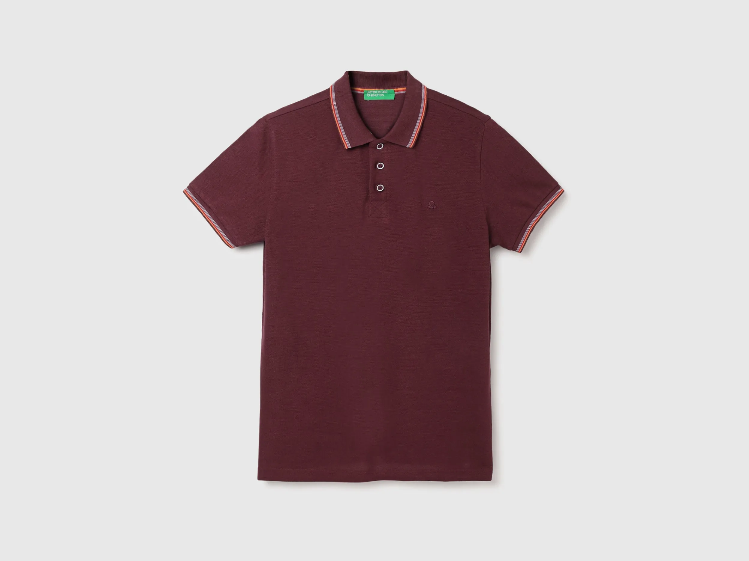 Pure Cotton Textured Short Sleeve Polo Shirt