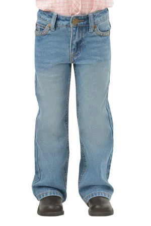 Pure Western Girls (Kids) Sunny Boot Cut Jean - Faded Blue