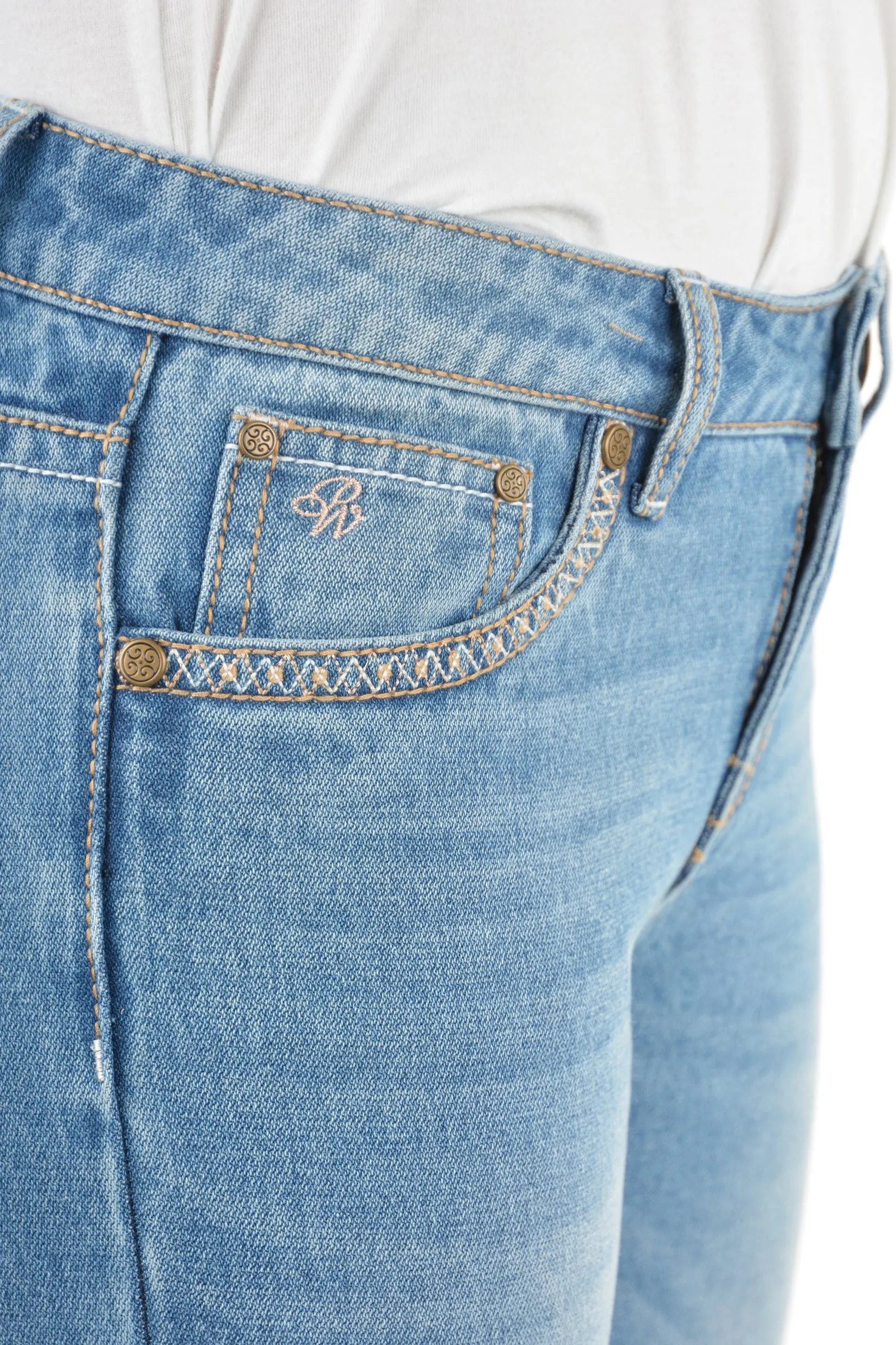 Pure Western Sunny Boot Cut Ladies Jeans Faded Blue
