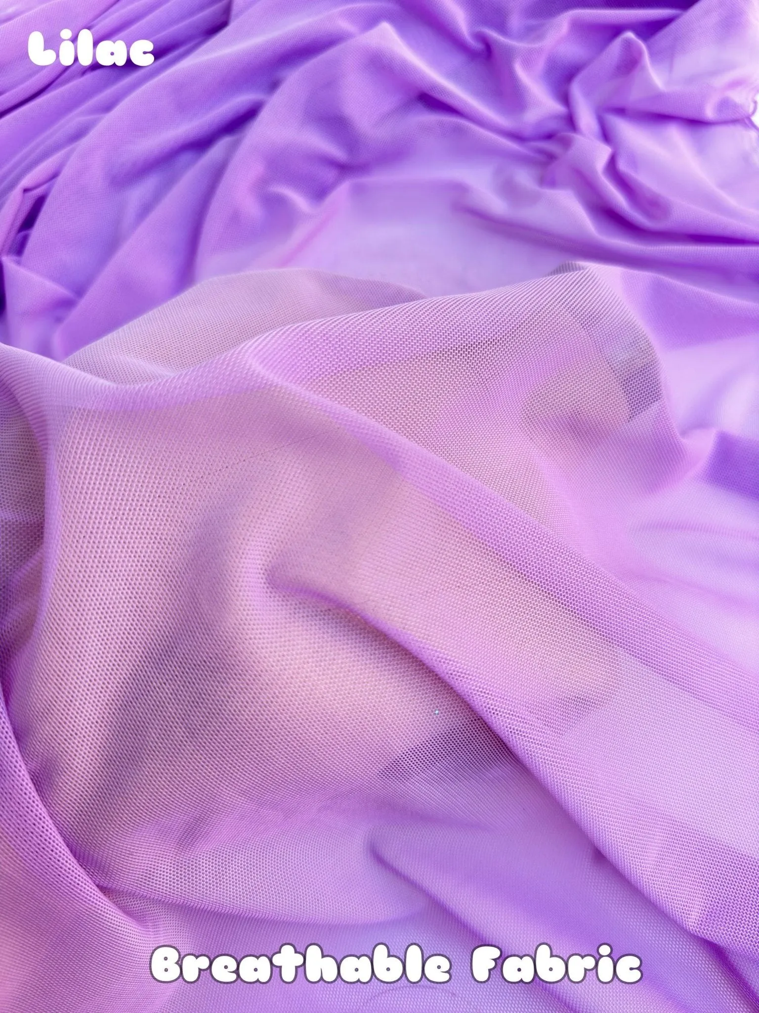 Purple 4-Way Stretch Power Mesh Fabric by Yard, Luxury Sheer Soft for Bridal, Yoga Wear, Dresses, Lingerie, Activewear Event Decoration