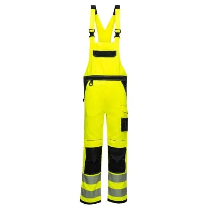 PW3 Hi Vis Bib & Brace Kneepad pockets RIS 3279 Portwest PW344
