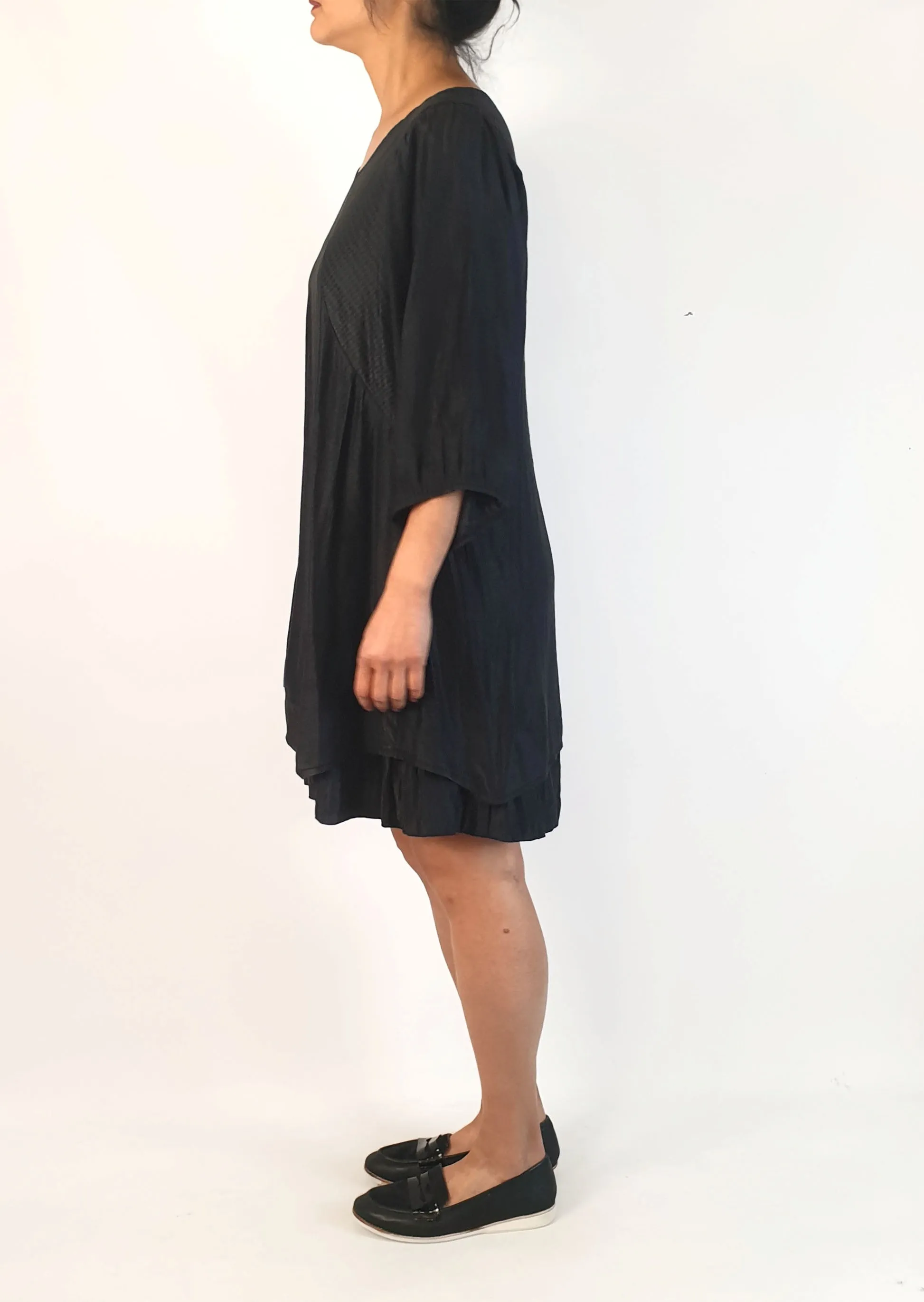 Quick Brown Fox black shimmery dress size S