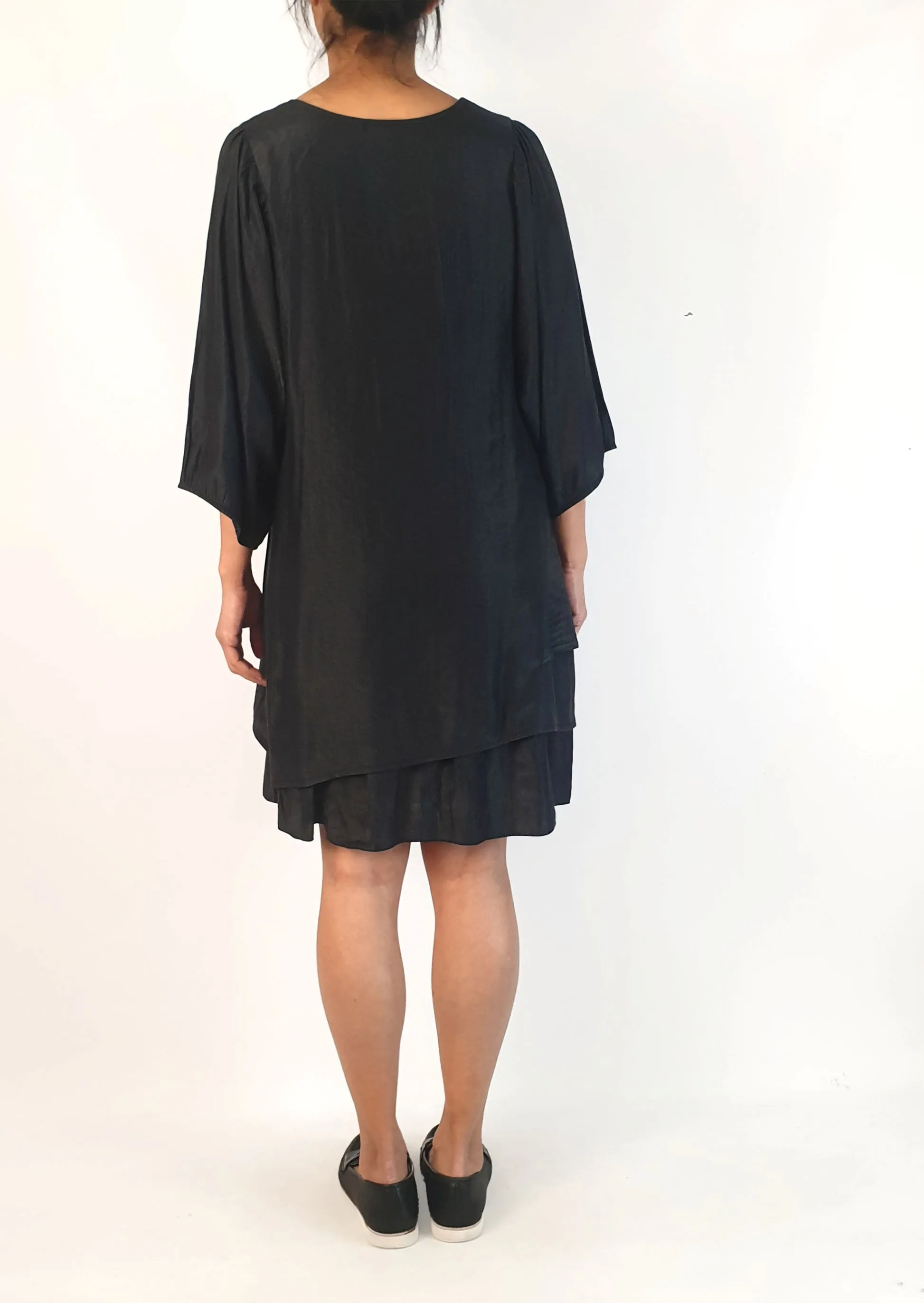 Quick Brown Fox black shimmery dress size S