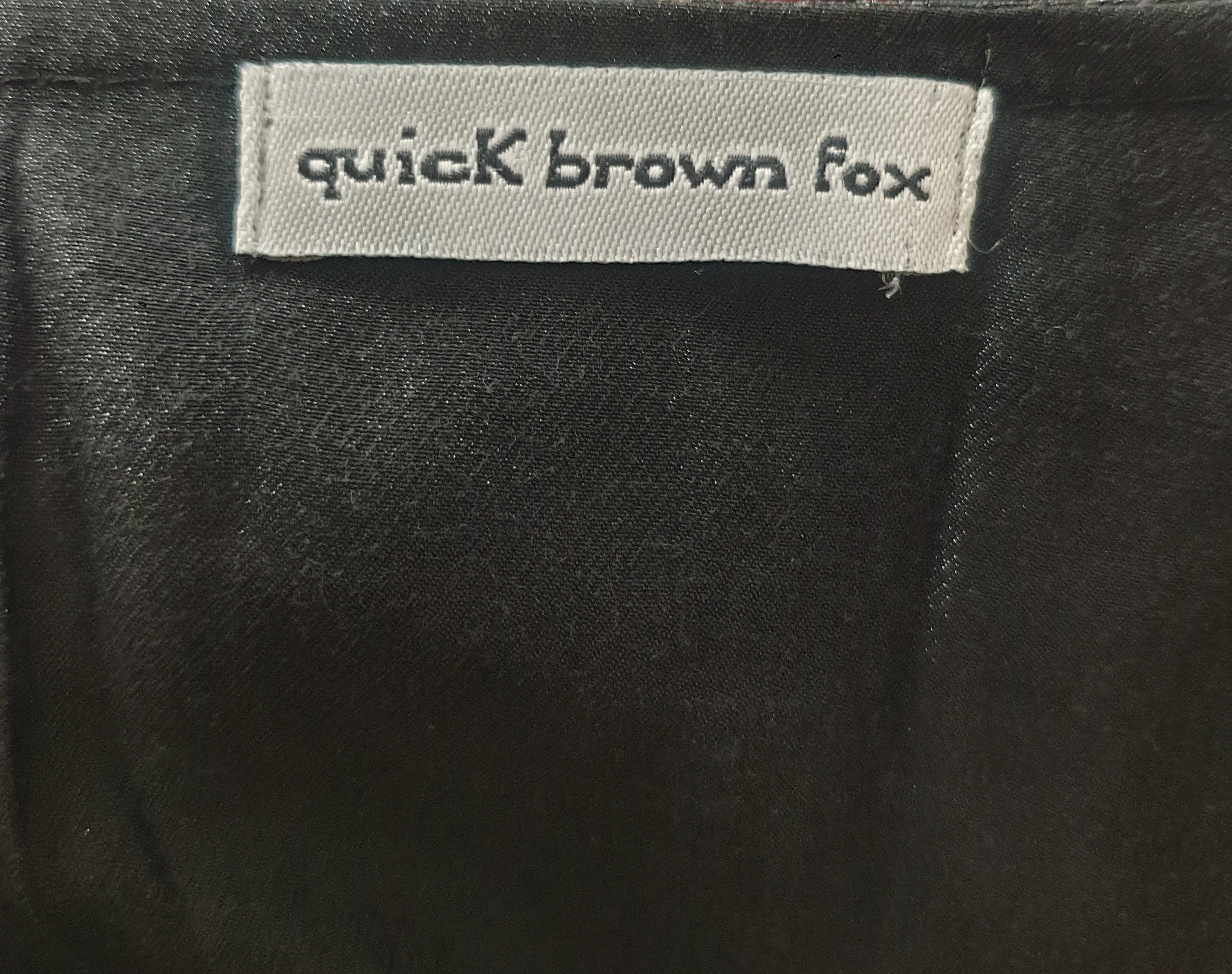 Quick Brown Fox black shimmery dress size S
