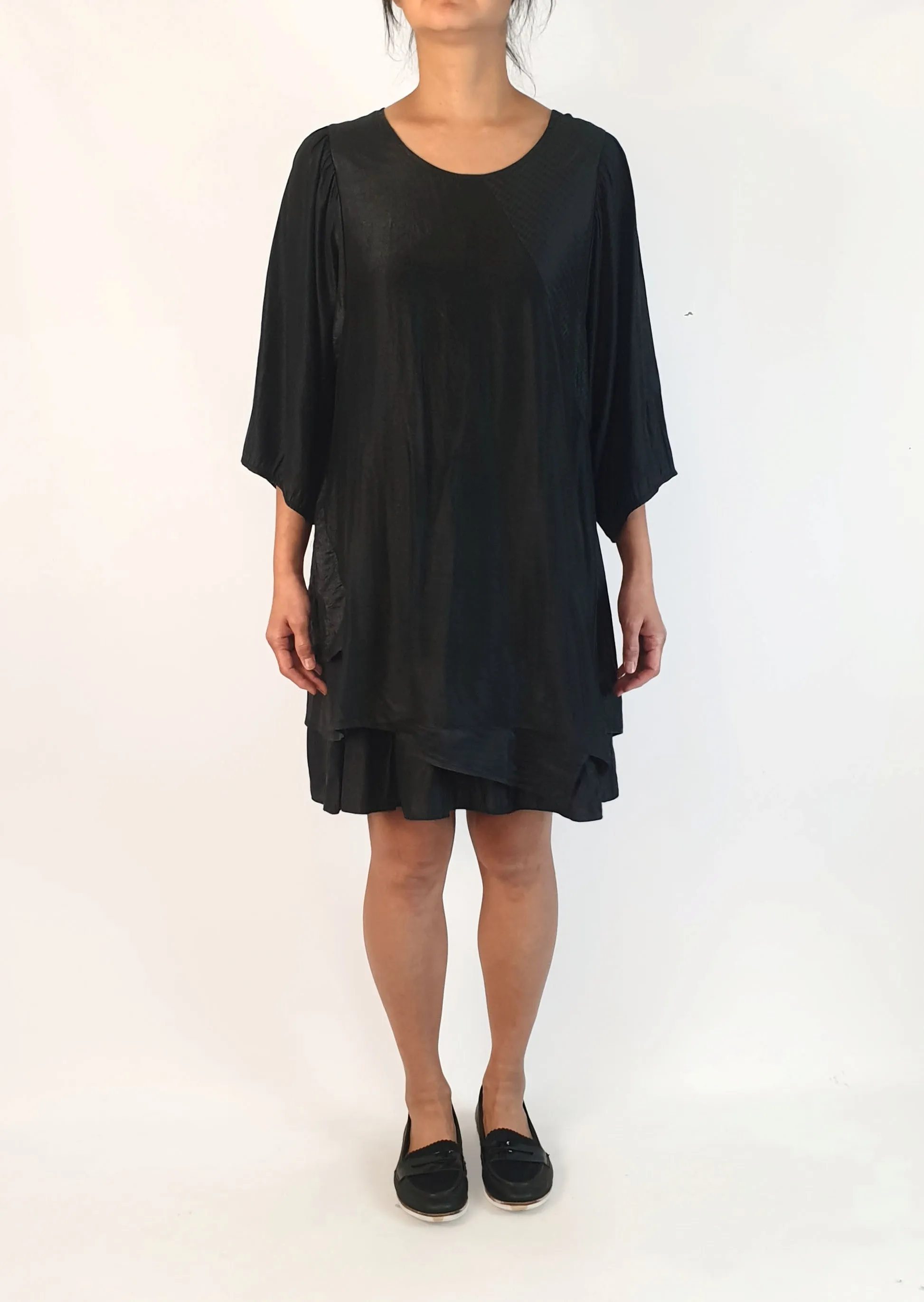 Quick Brown Fox black shimmery dress size S