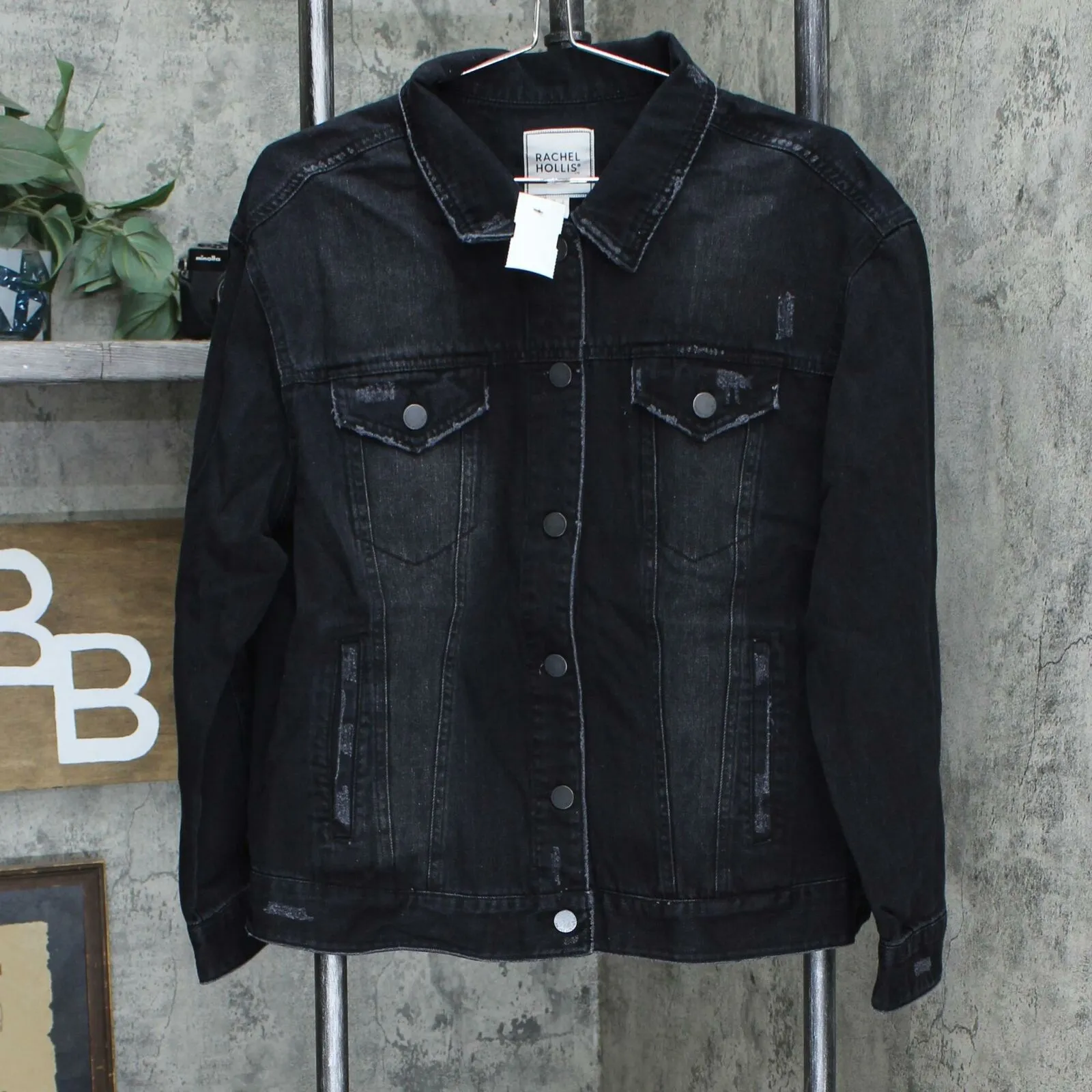 Rachel Hollis Women's Black Denim Jacket