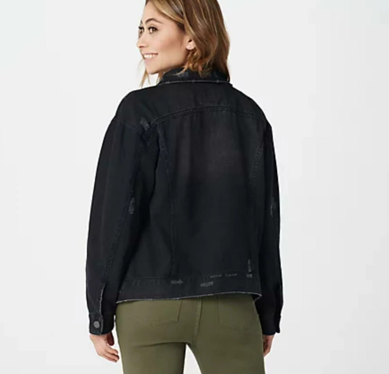 Rachel Hollis Women's Black Denim Jacket
