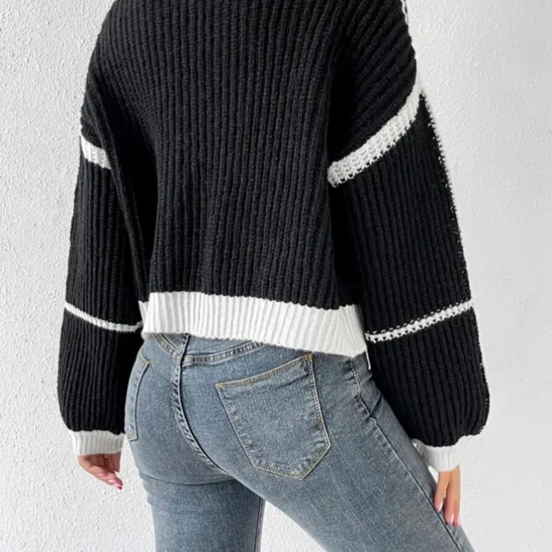 Radiant Reverie Knit Balloon Sleeve Open Front Cardigan