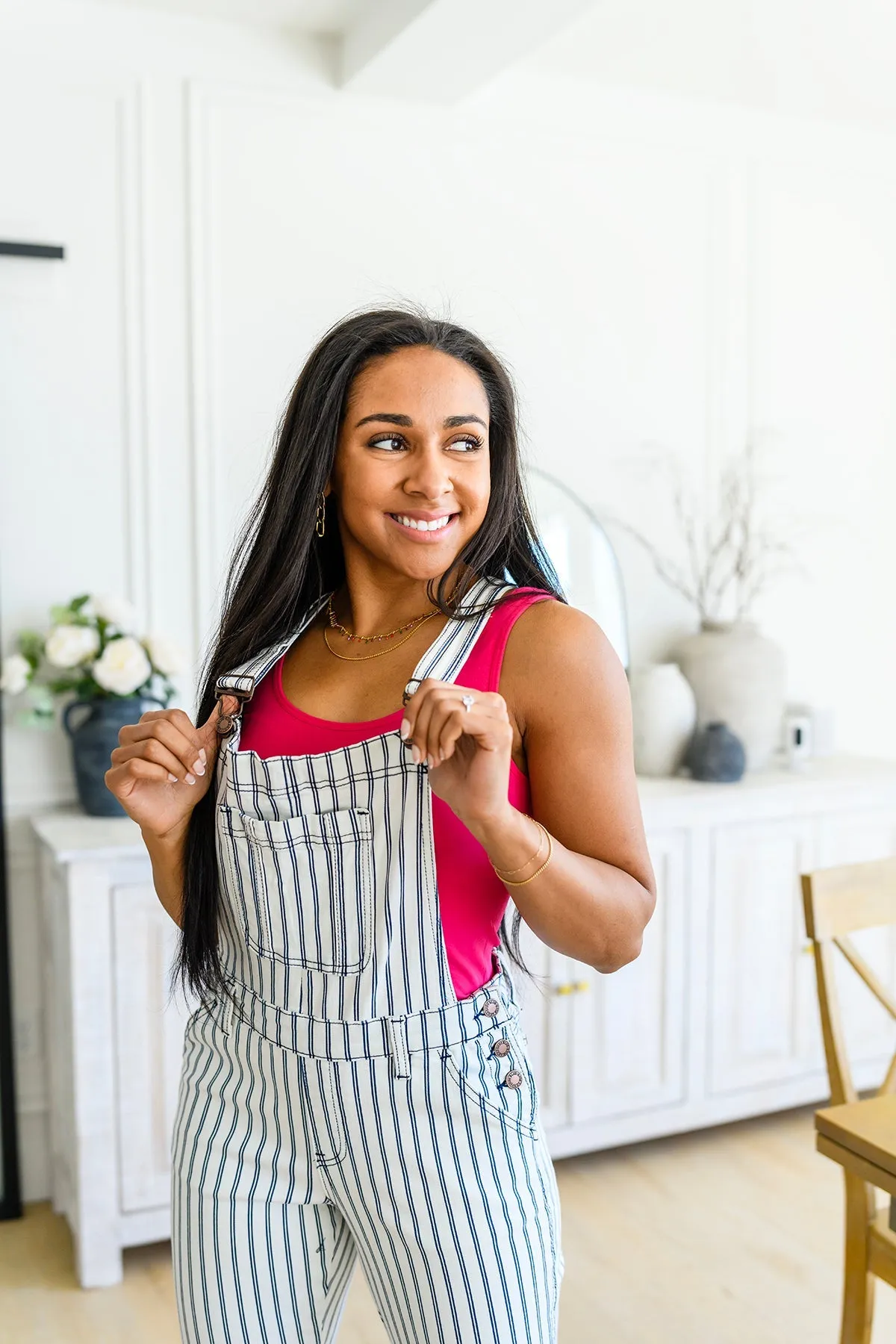 Railroad Stripe Overalls