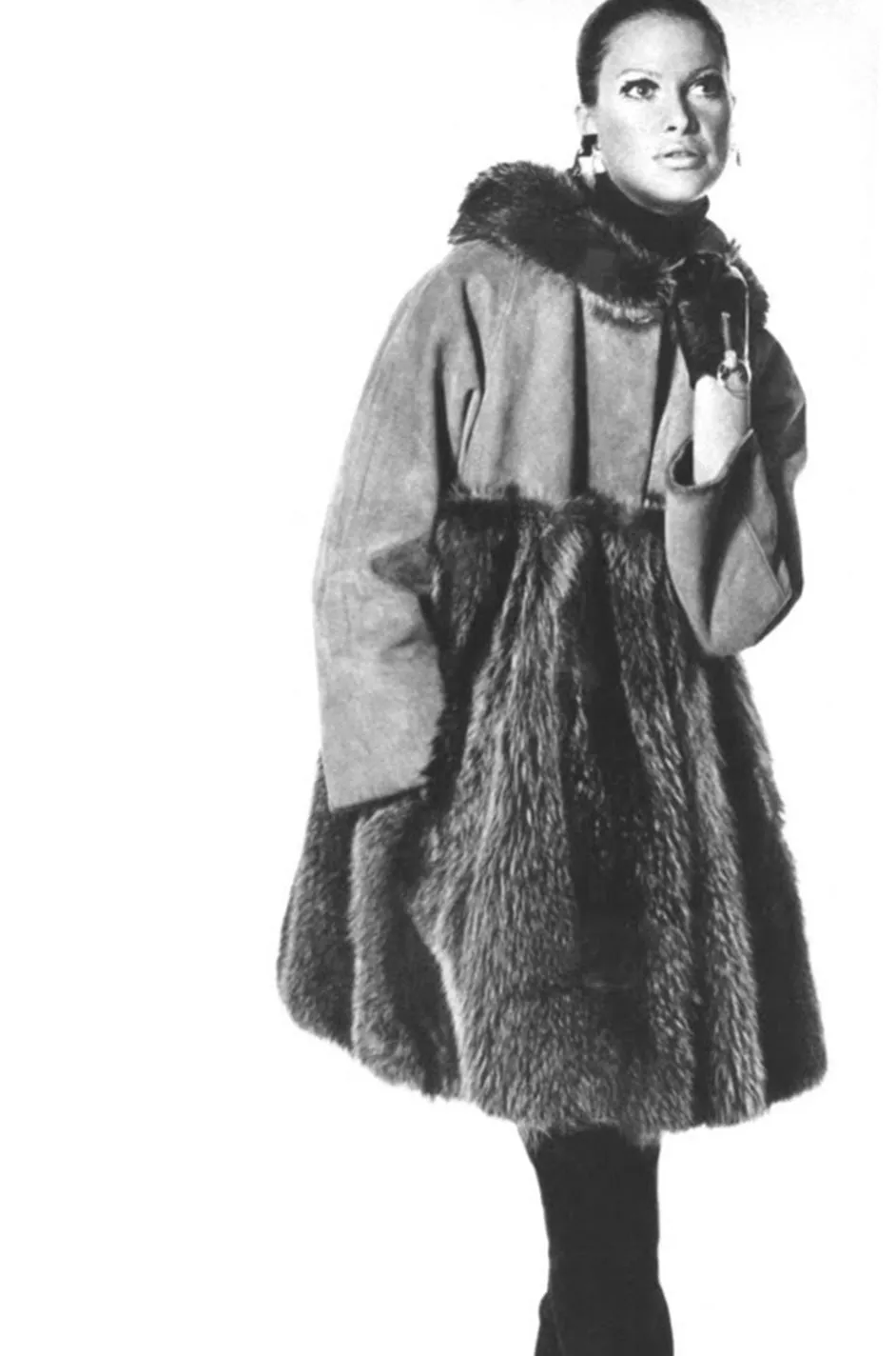 Rare 1968 Bonnie Cashin Museum Held Fox Fur & Suede Coat