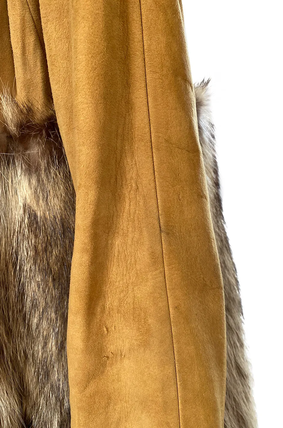 Rare 1968 Bonnie Cashin Museum Held Fox Fur & Suede Coat