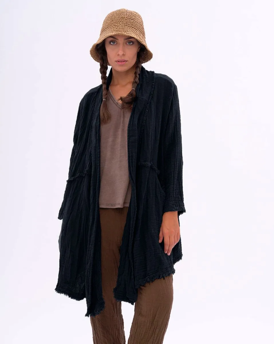 Raw Edge Organic Cotton Duster Jacket