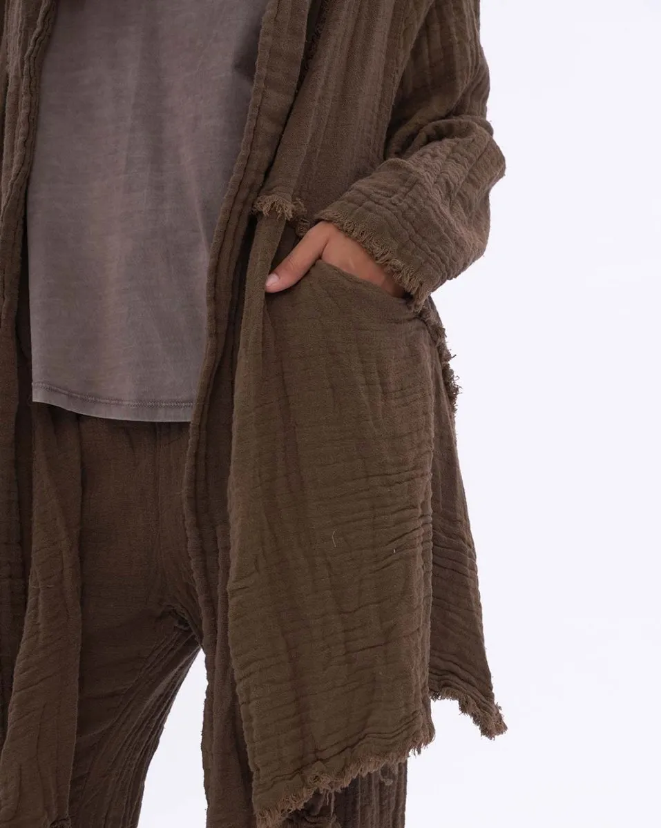 Raw Edge Organic Cotton Duster Jacket