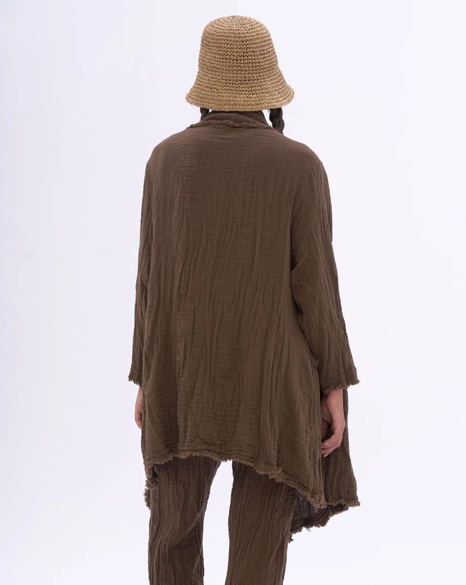 Raw Edge Organic Cotton Duster Jacket