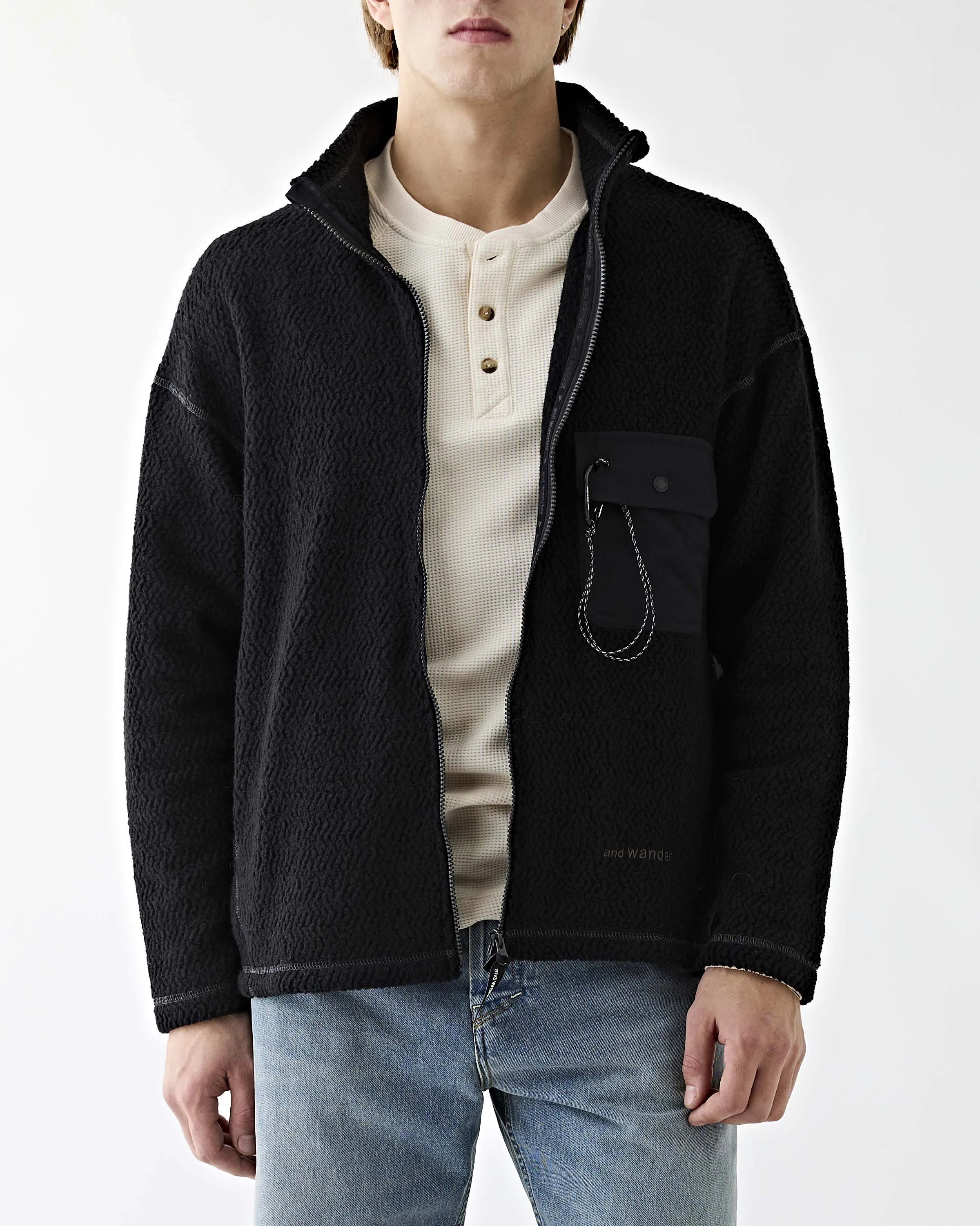 Re Wool JQ Stand Zip Black