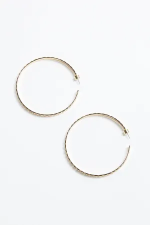RECTANGLE STEP PATTERN HOOPS