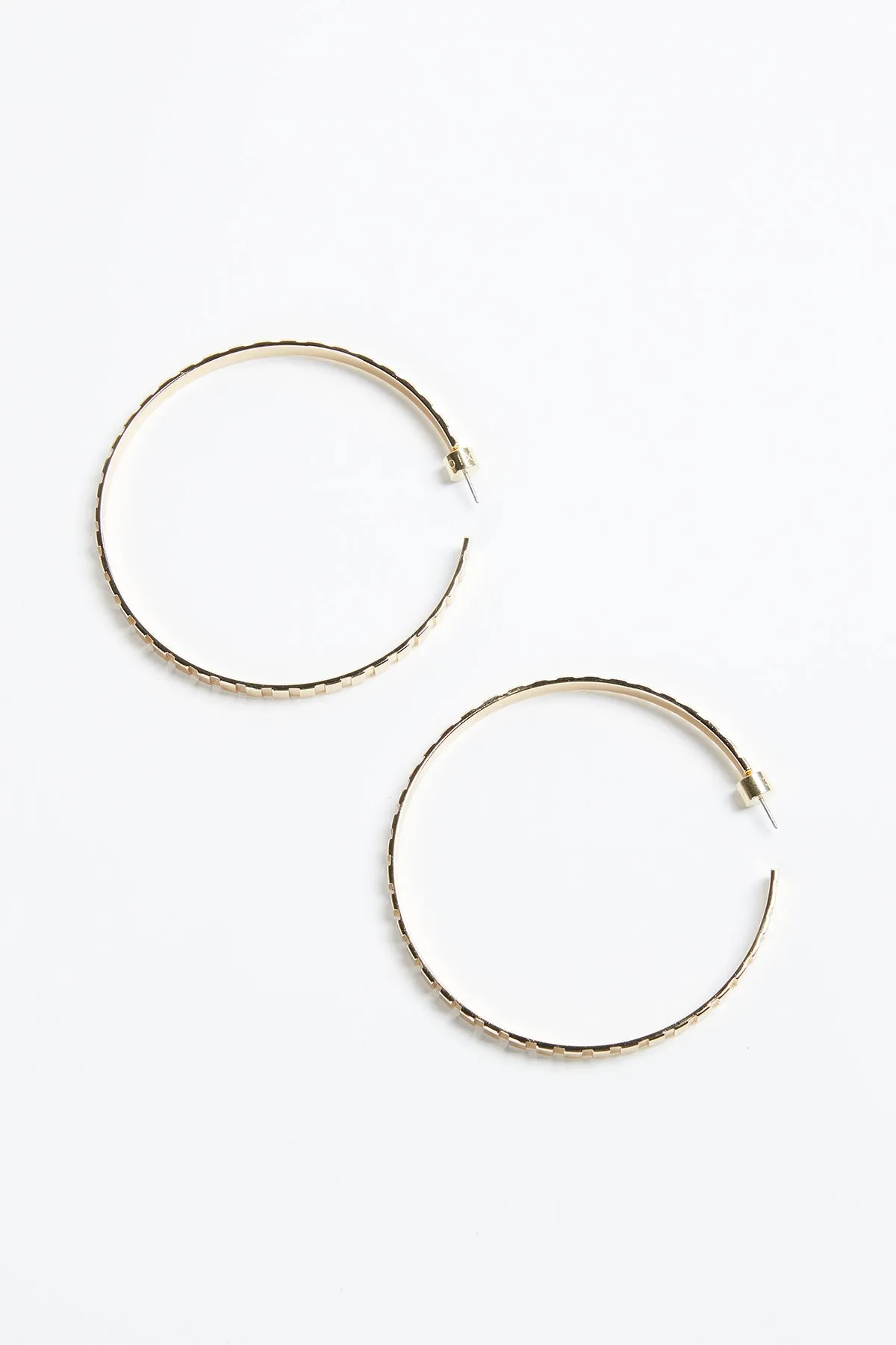RECTANGLE STEP PATTERN HOOPS