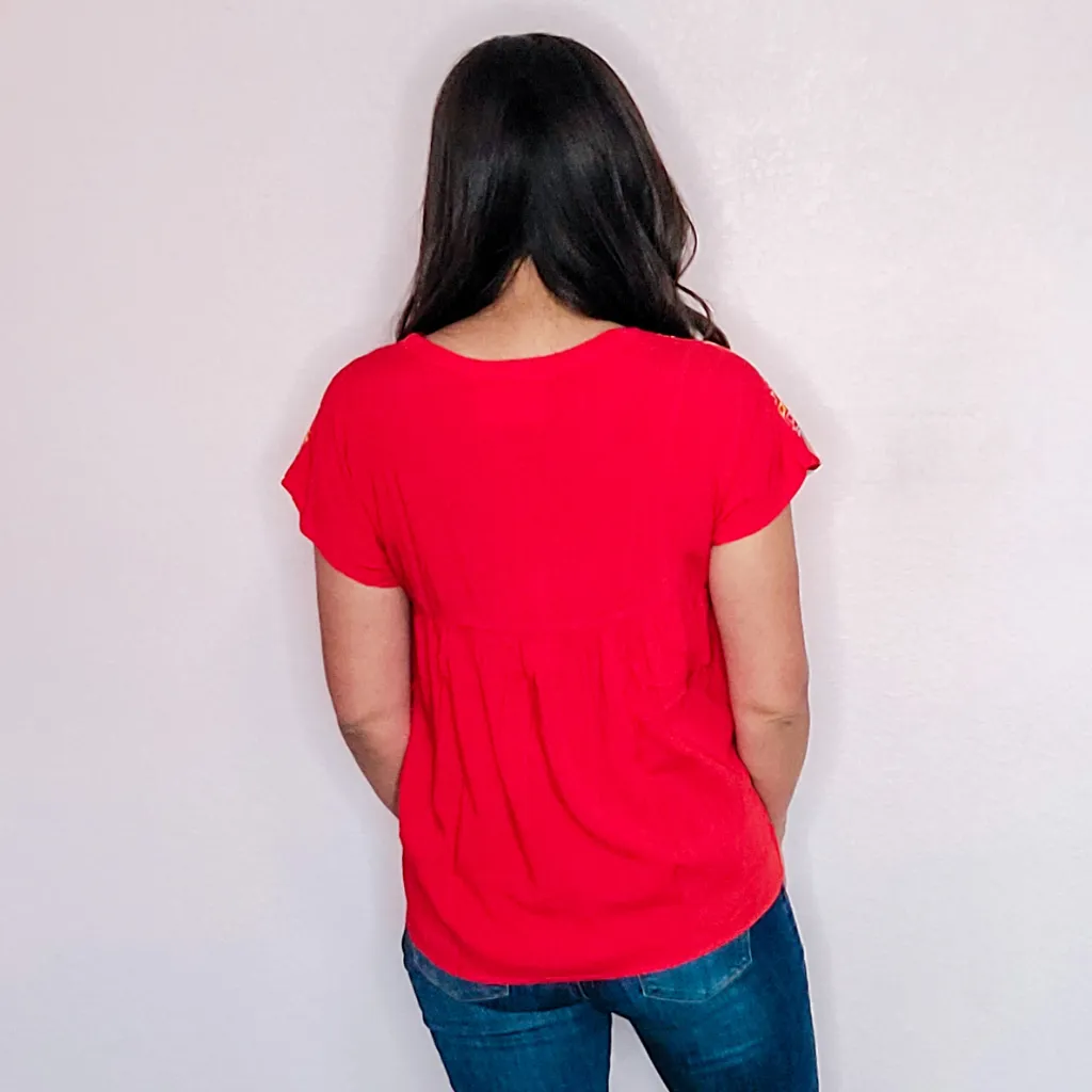Red Fiesta Blouse