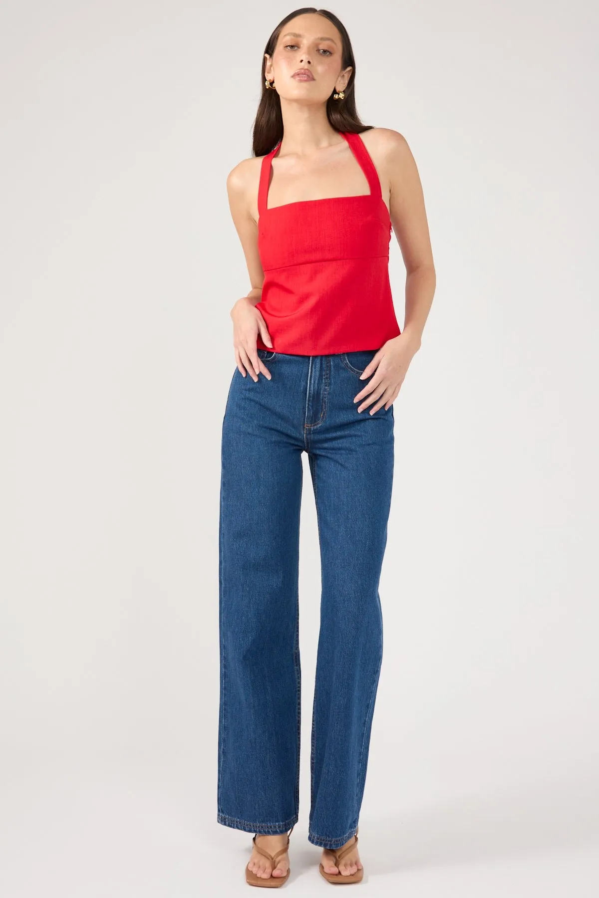 Red Halter Neck Top
